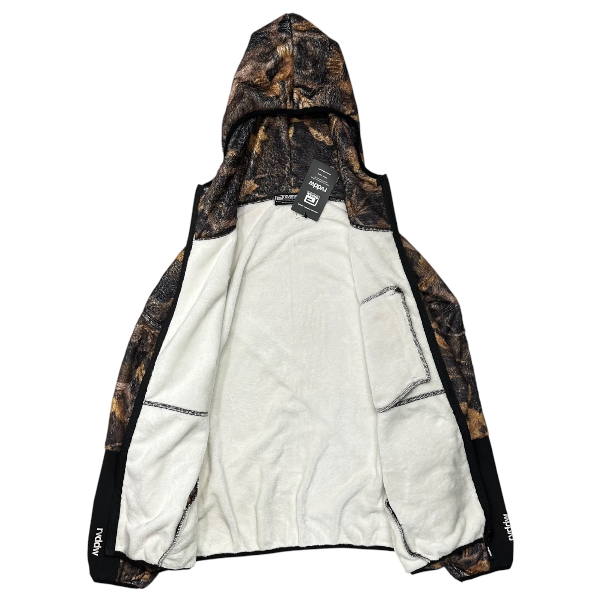 reversal(リバーサル) BOTANICAL CAMO BOA FLEECE BIG SILHOUETTE SWEAT PARKA ボタニカル カモ ボア フリース ビッグシルエット スウェット パーカー rv21aw207b L ブラウン 参考定価23,100円(税込)