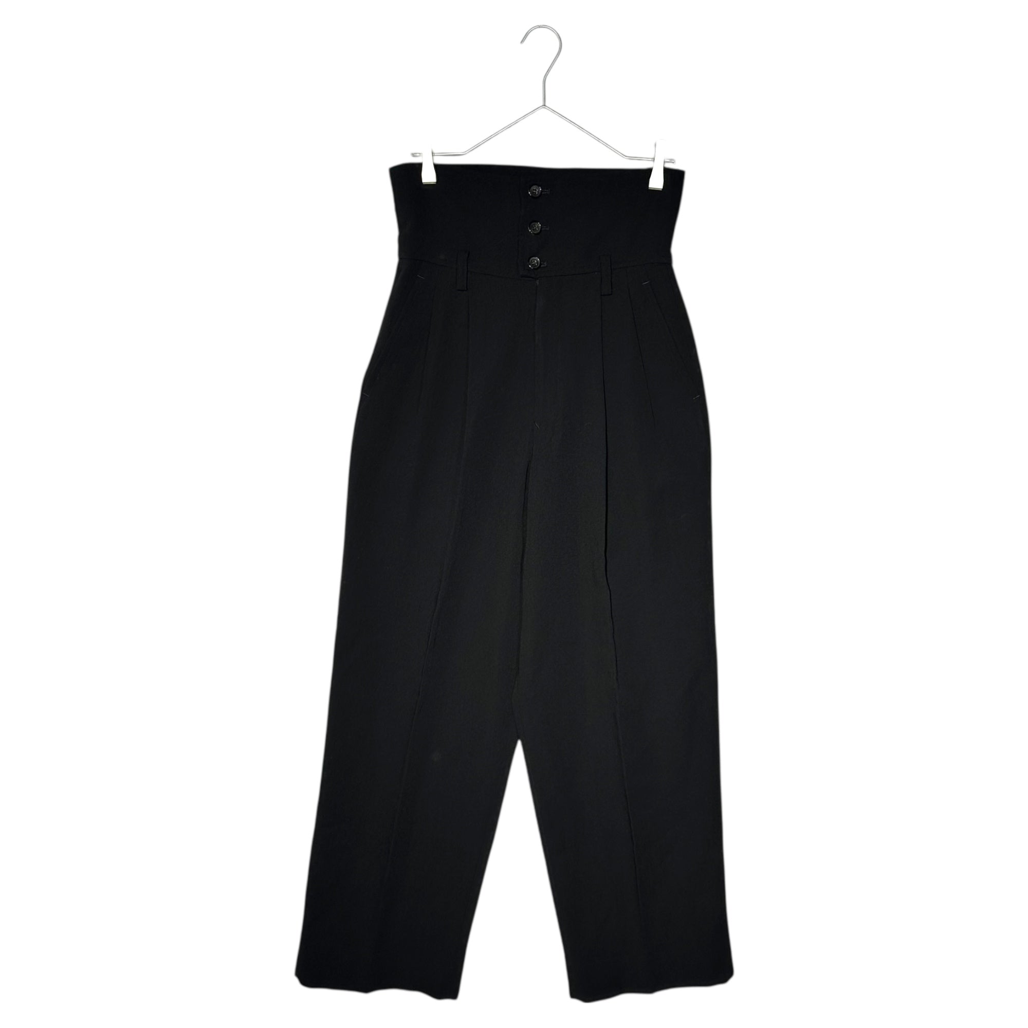 COMME des GARCONS(コムデギャルソン) 80's Vintage 3-Button High-Waisted Wool Slacks ヴィンテージ 3ボタン ハイウエスト ウール スラックス GP-05017M M ブラック AD表記無し 川久保玲 本人期