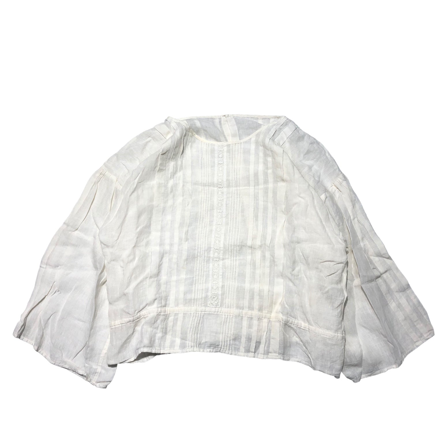 Vlas Blomme(ヴラスブラム) linen blouse コルトレイク リネン ブラウス 131034 1(S) ホワイト