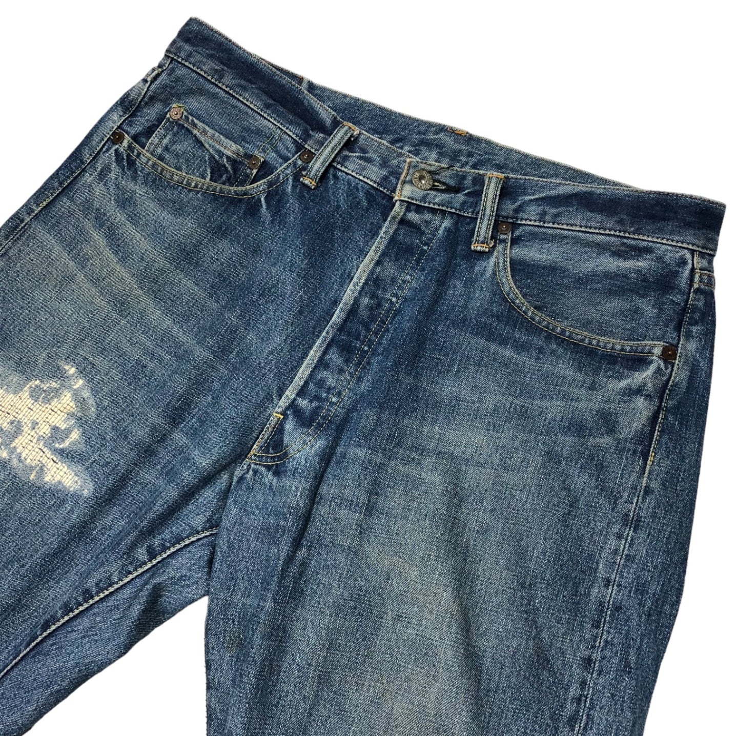 TENDERLOIN(テンダーロイン) T-RIDERS E DAMAGE DENIM PANTS T-ライダース ダメージ デニムパンツ 34  インディゴ 初期生産品