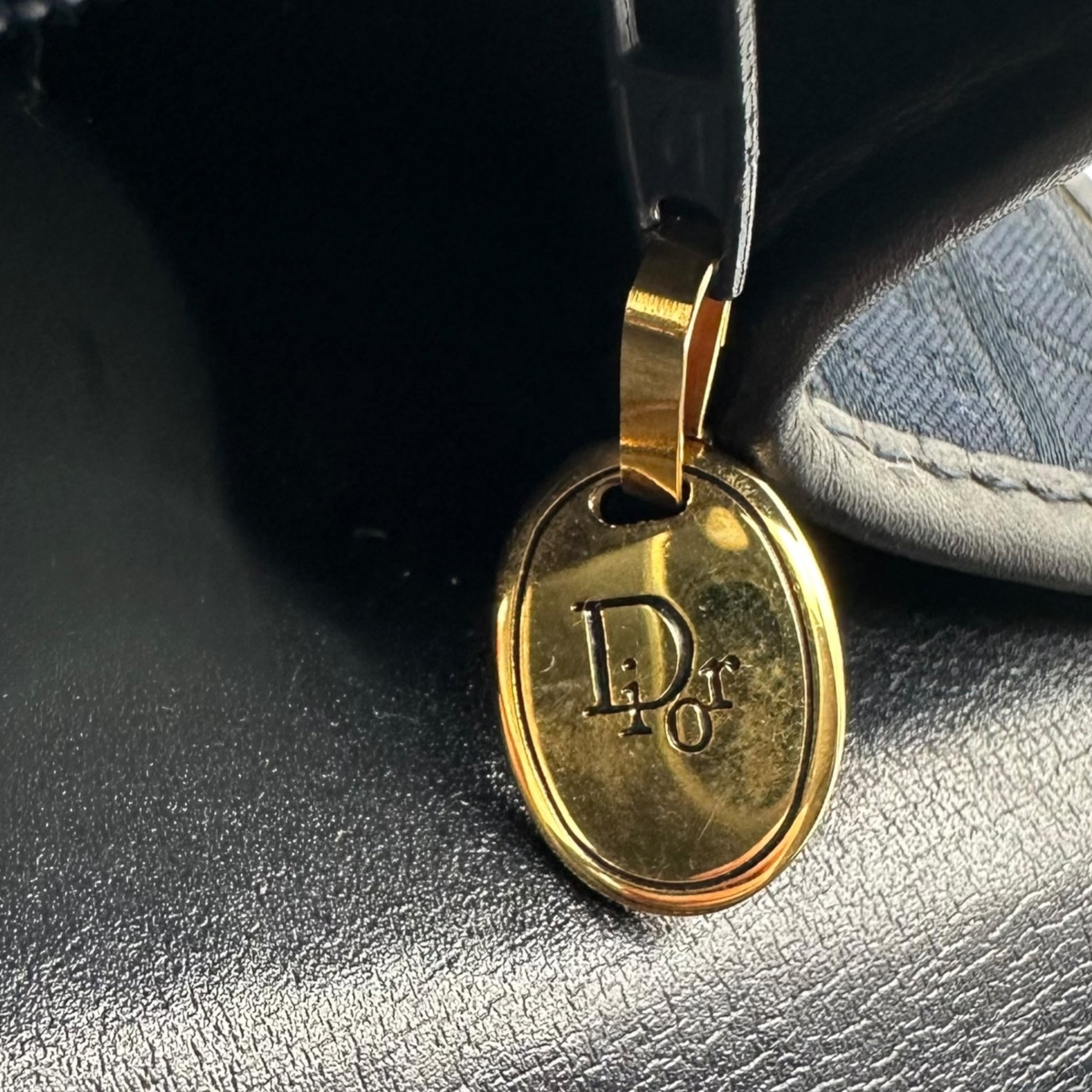 Christian Dior(クリスチャンディオール) 1970's Trotter Chain Shoulder Bag トロッター チェーン ショルダー バッグ ネイビー 70年代 ヴィンテージ