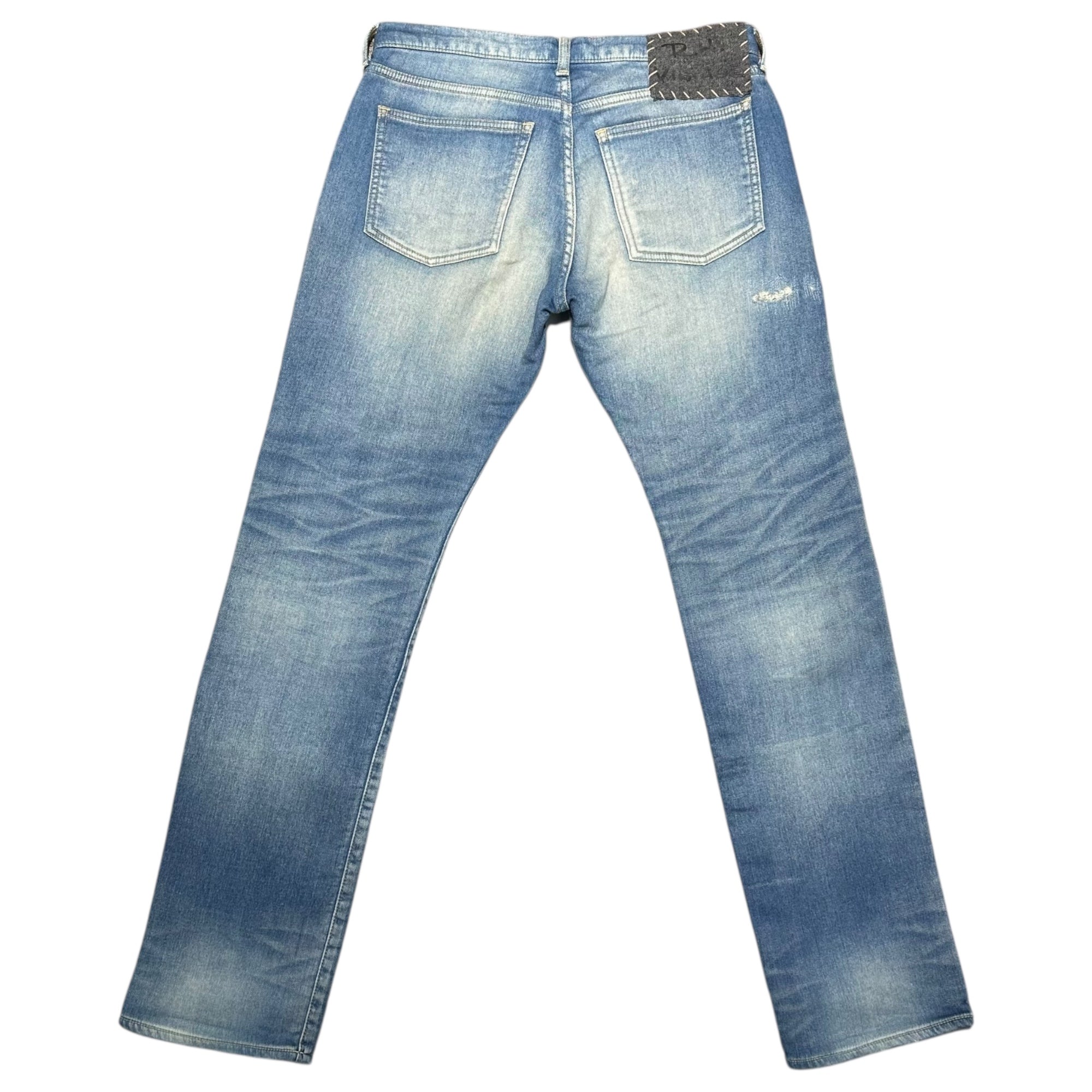 R.H.vintage(ロンハーマンヴィンテージ) Distressed Stretch Denim Pants ダメージ加工 ストレッチ デニム パンツ 422060153-1079 S ライトインディゴ ジョグ ジーンズ