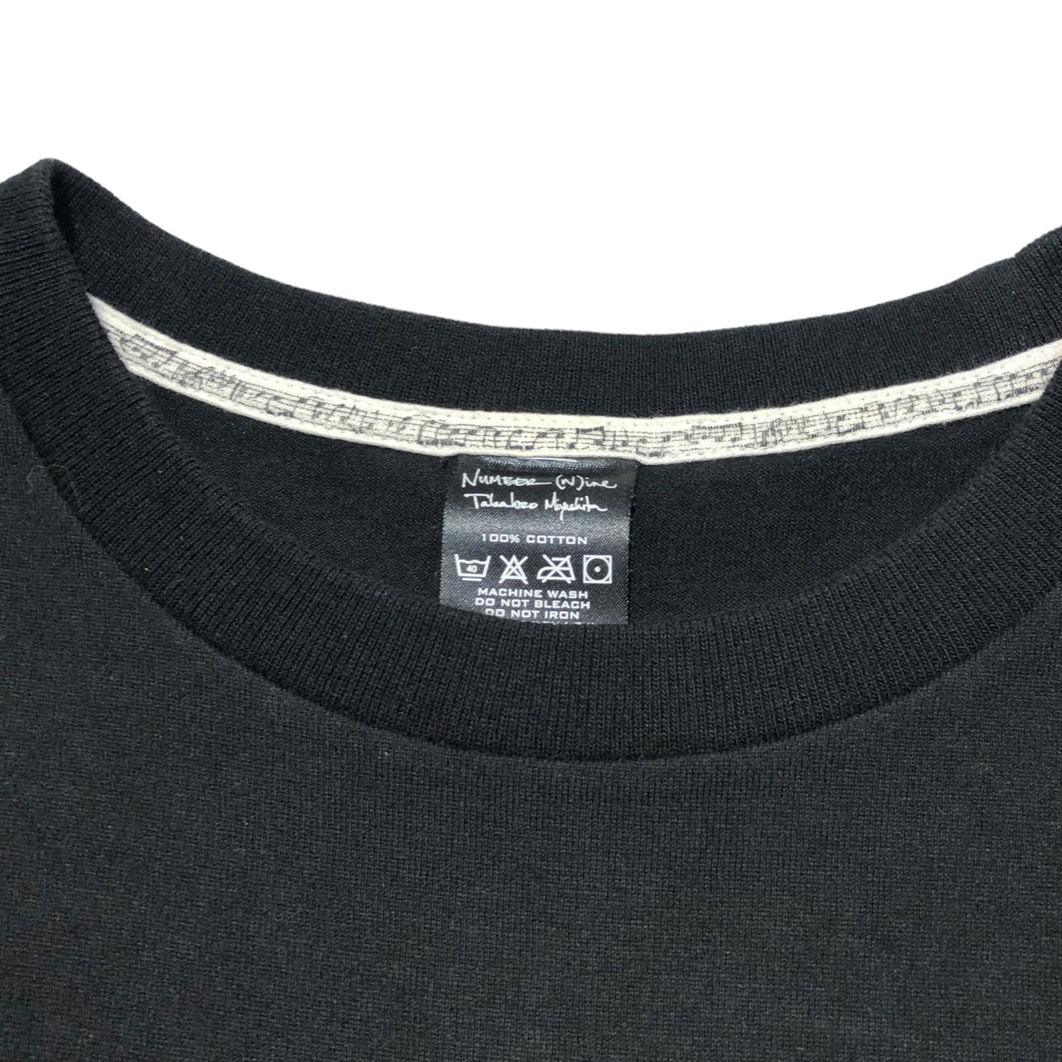NUMBER (N)INE(ナンバーナイン) 08AW PORTLAND期 character footprint t-shirt キャラクター フットプリントTシャツ ポートランド期 2(S) ブラック×ホワイト