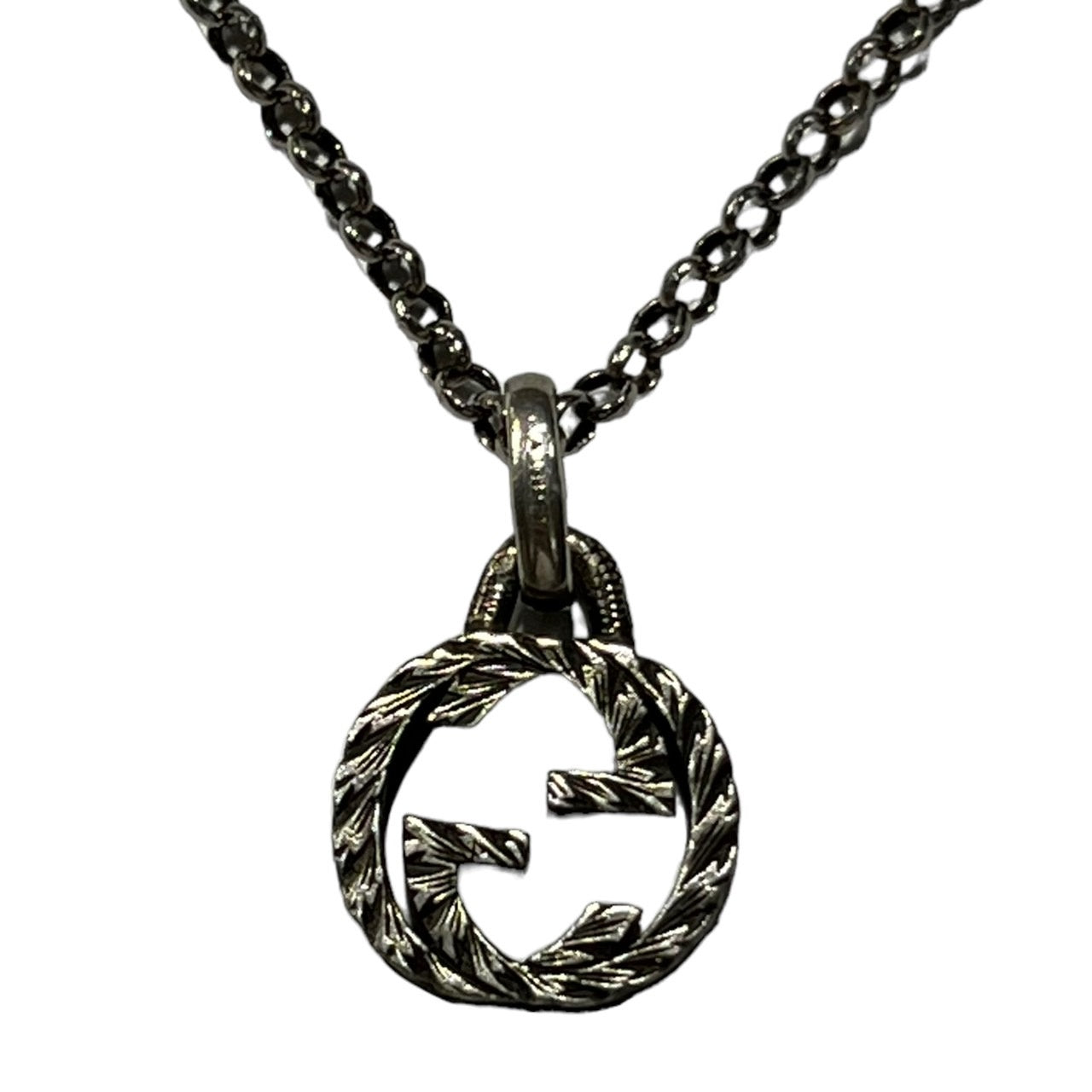 GUCCI(グッチ) interlocking G necklace インターロッキング G チェーン ネックレス silver 925 シルバー ロゴ ペンダント