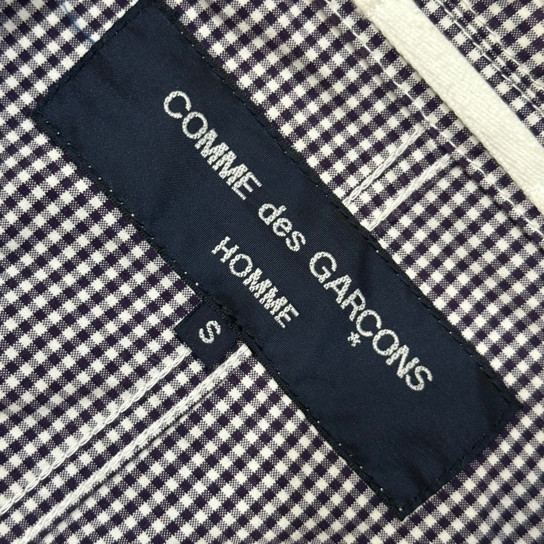 COMME des GARCONS HOMME(コムデギャルソンオム) 2014SS Gingham Check 3-Button Casual Jacket ギンガムチェック 3ボタン カジュアル ジャケット HM-J051 S ホワイト×ブラック AD2013