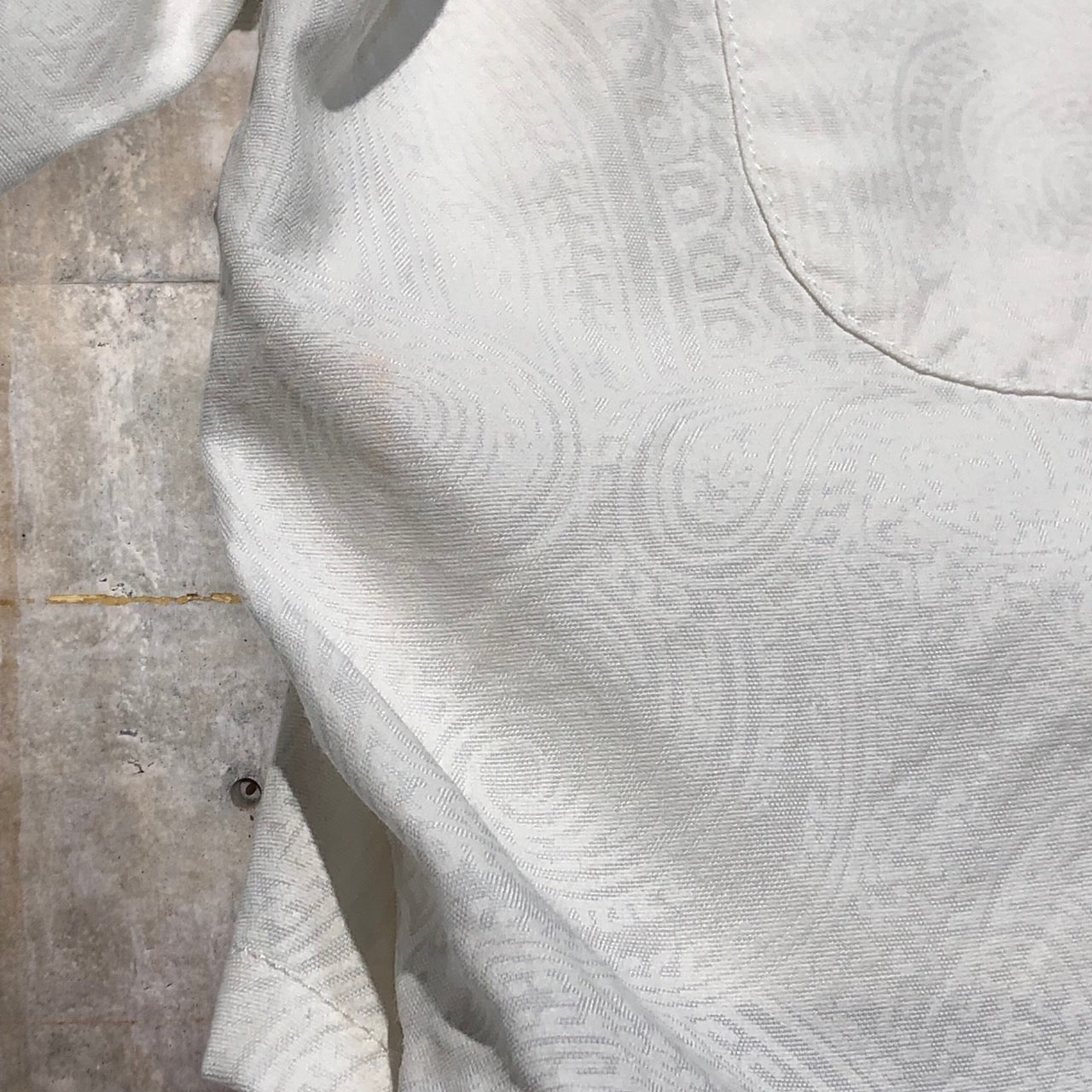 AALTO(アールト) ダブルカラーペイズリーショートシャツジャケット AA-SS18-B1SH2-533 34(Sサイズ程度) ホワイト