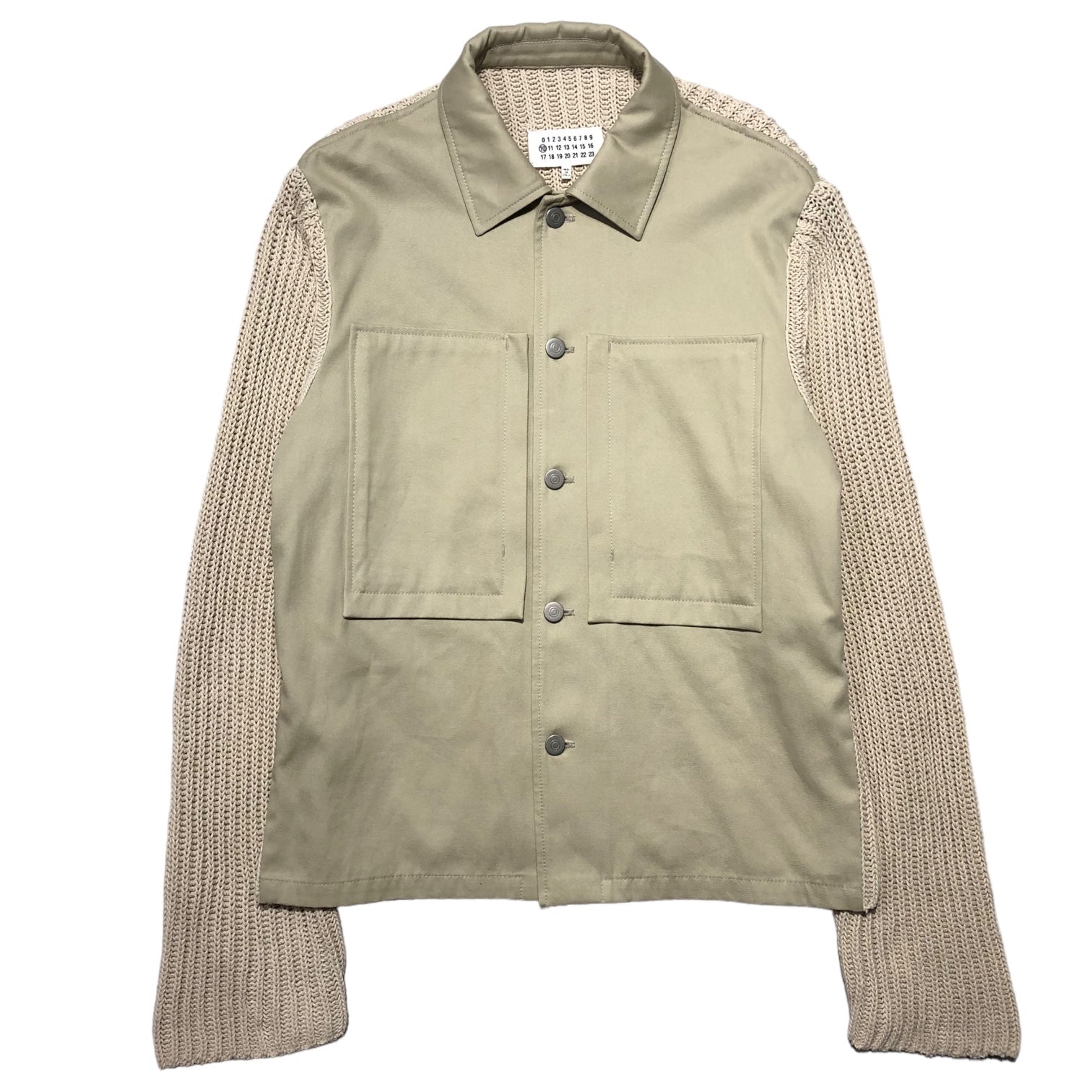 MAISON MARGIELA(メゾンマルジェラ) 20SS knit docking work jacket ニット ドッキング ワーク