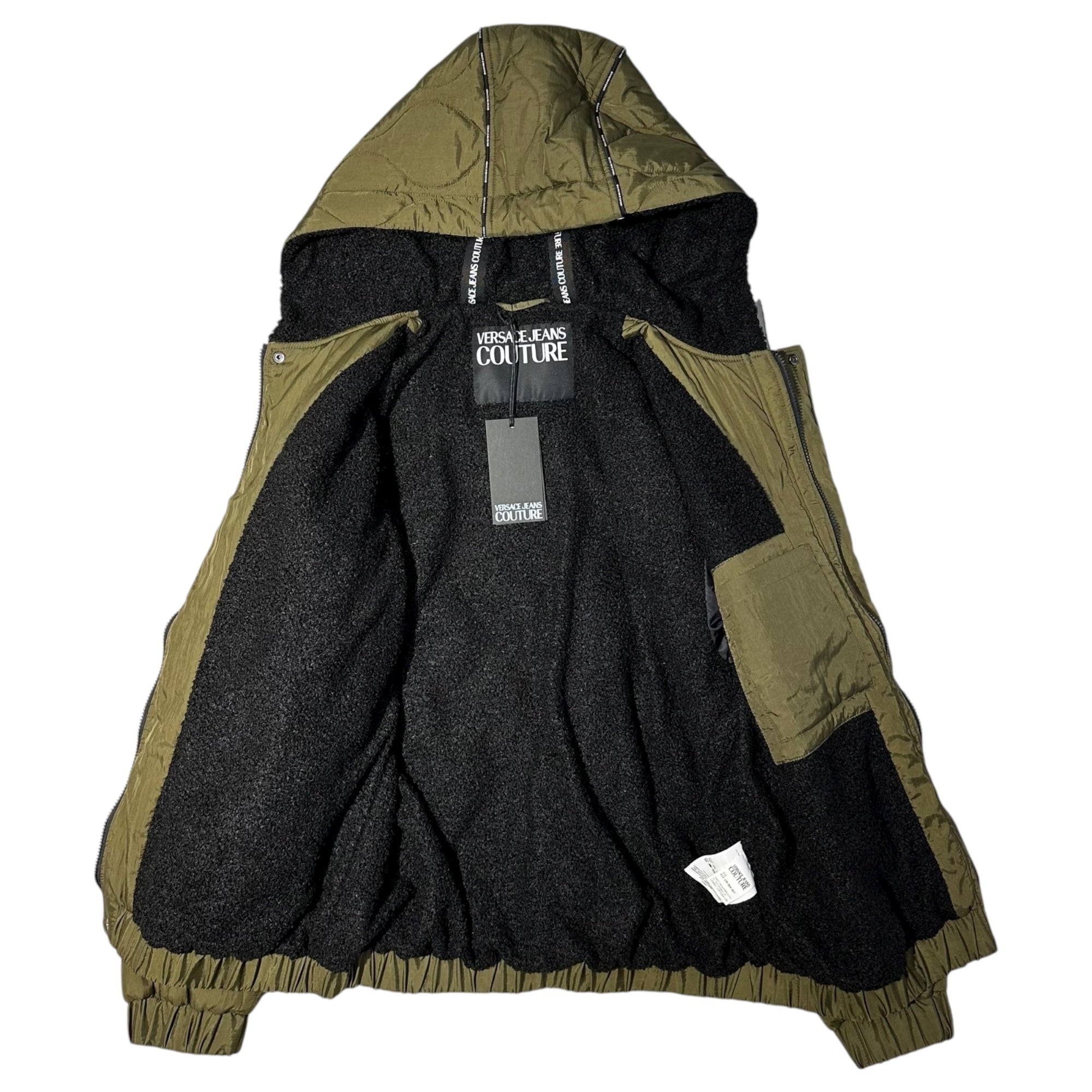 VERSACE JEANS COUTURE(ヴェルサーチジーンズ) Military Liner Sampling Toggle Button Jacket ミリタリー ライナー サンプリング トグル ボタン ジャケット 48(M程度) カーキ