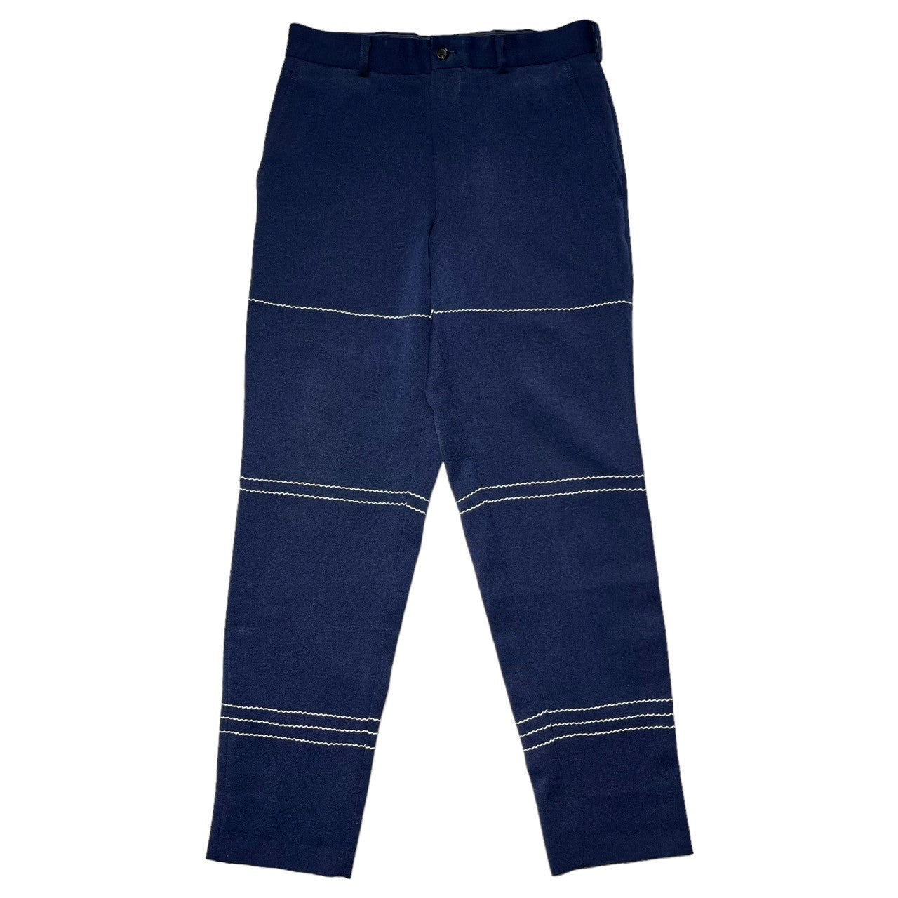 COMME des GARCONS HOMME PLUS(コムデギャルソンオムプリュス) 99AW Souvenir Kitsch stitch pants スーベニールキッチュ期 ステッチ パンツ PP-04003S S ネイビー AD1999 エルメス期 稀少品