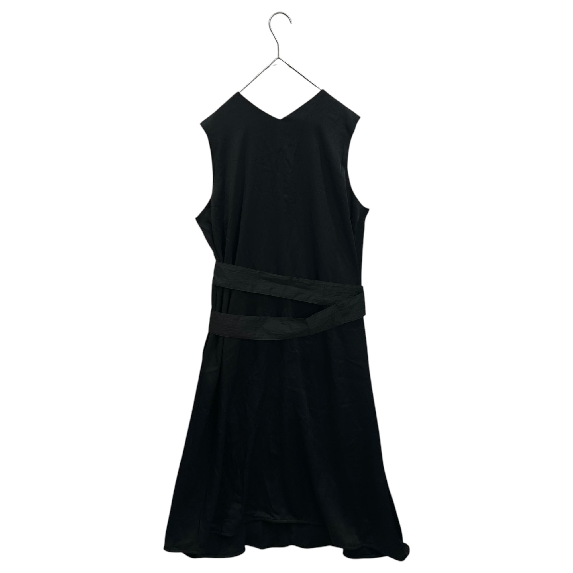 ISSEY MIYAKE(イッセイミヤケ) 1990SS Sleeveless Belted Ribbon Dress ノースリーブ ベルテッド リボン ワンピース JY41350 S ブラック 90's 90年代