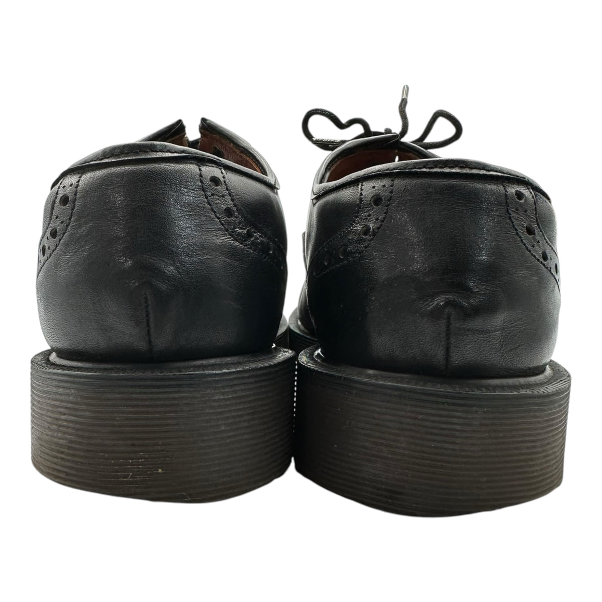 COMME des GARCONS HOMME PLUS×DR.MARTENS(コムデギャルソンオムプリュス×ドクターマーチン) 1980's UK made Wingtip side-cutout leather shoes ウィングチップ サイドオープン レザー シューズ UK 6 1/2(25.5cm程度) ブラック 80's 80年代 最初期