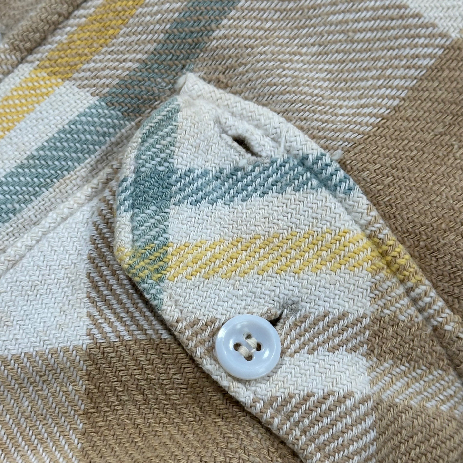 Pilgrim(ピルグリム) 1950's  Cotton flannel shirt コットン フランネル シャツ 表記無(M程度) ベージュ 50年代 ヴィンテージ チェック