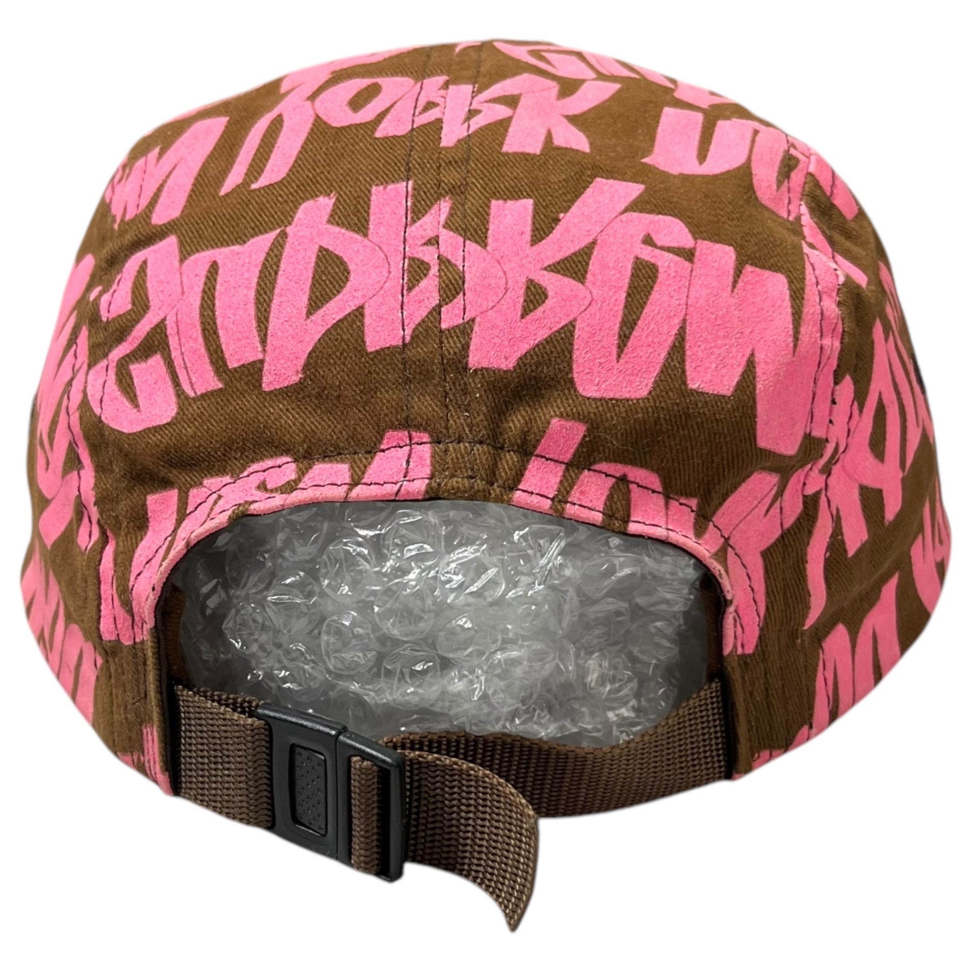 SUPREME(シュプリーム) 01SS Famous Brand Homage Graffiti Cycling Cap 著名ブランドオマージュ グラフィティ サイクリング キャップ ブラウン×ピンク 2001年販売品 稀少アイテム