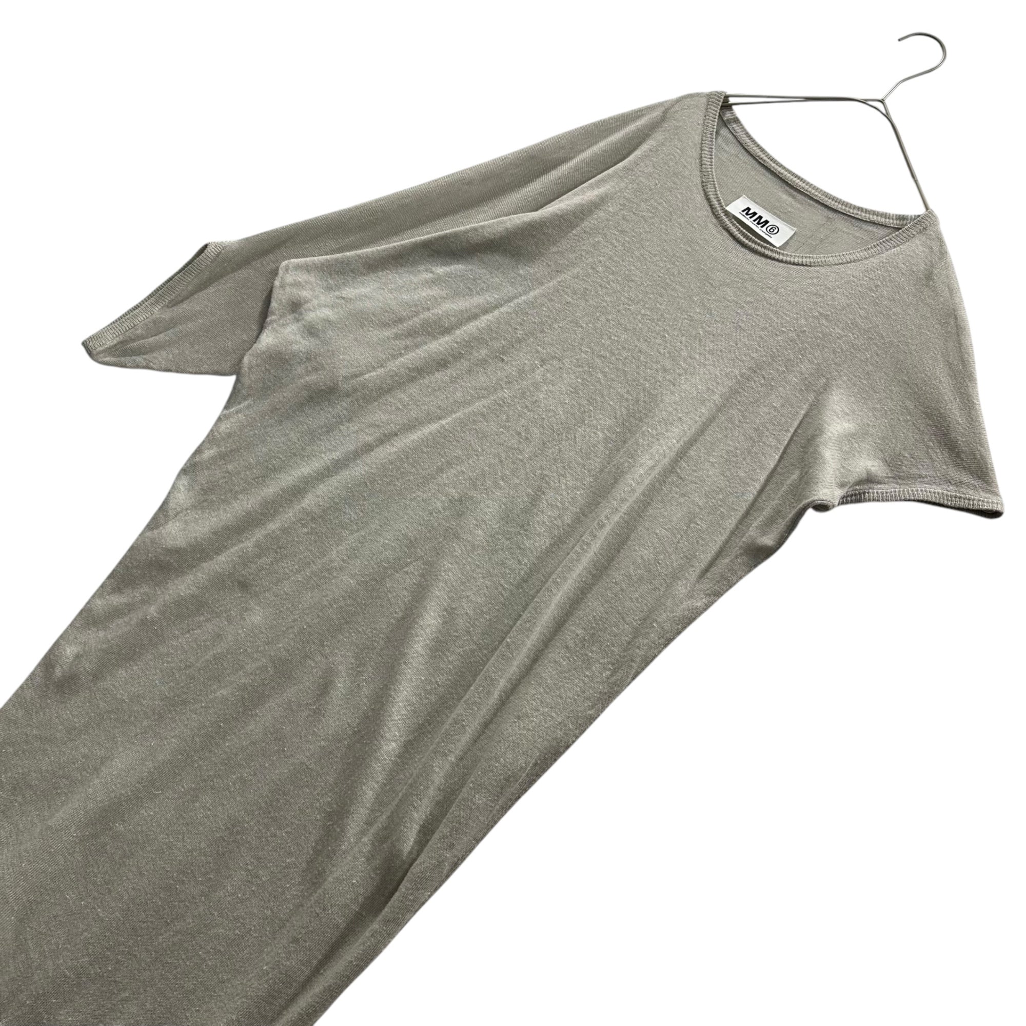 MM6 Maison Margiela(エムエムシックス) Asymmetrical Linen Knit Dress アシンメトリー リネン ニット ワンピース S ベージュ