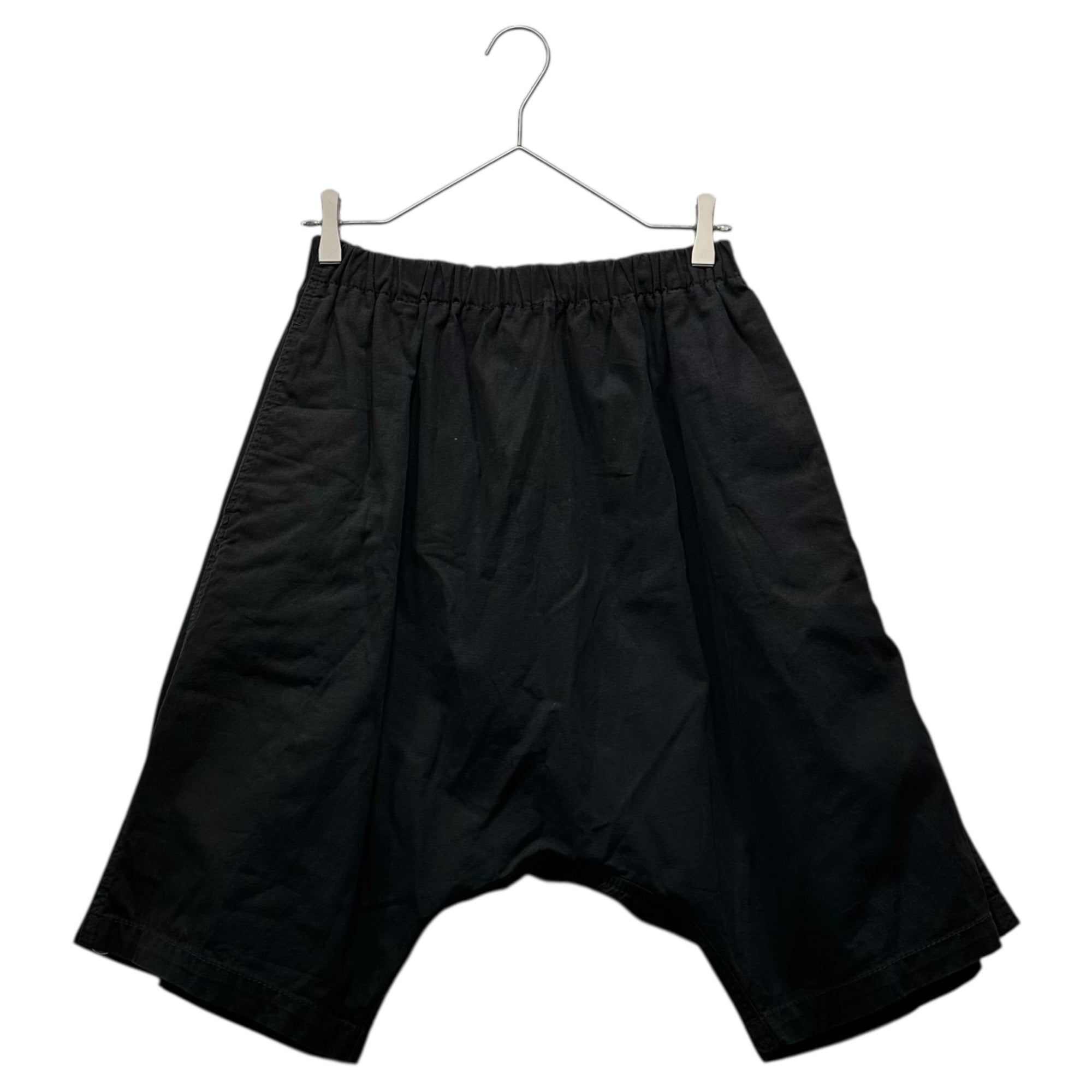 BLACK COMME des GARCONS(ブラックコムデギャルソン) 12SS Cotton Sarouel Shorts コットン サルエル ショーツ ハーフパンツ 1I-P018 XS ブラック AD2011 男女着用可能