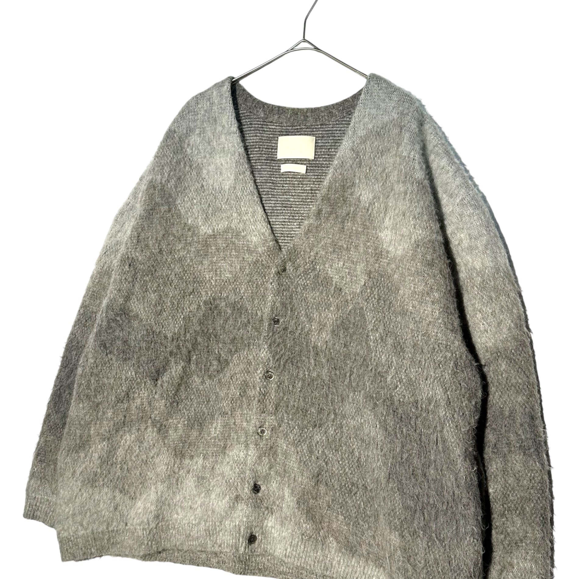 YOKE(ヨーク) 23SS GRADATION JACQUARD CARDIGAN グラデーション ジャガード カーディガン YK23SS0492S-WM 2(M程度) グレー ニット アルパカ 別注