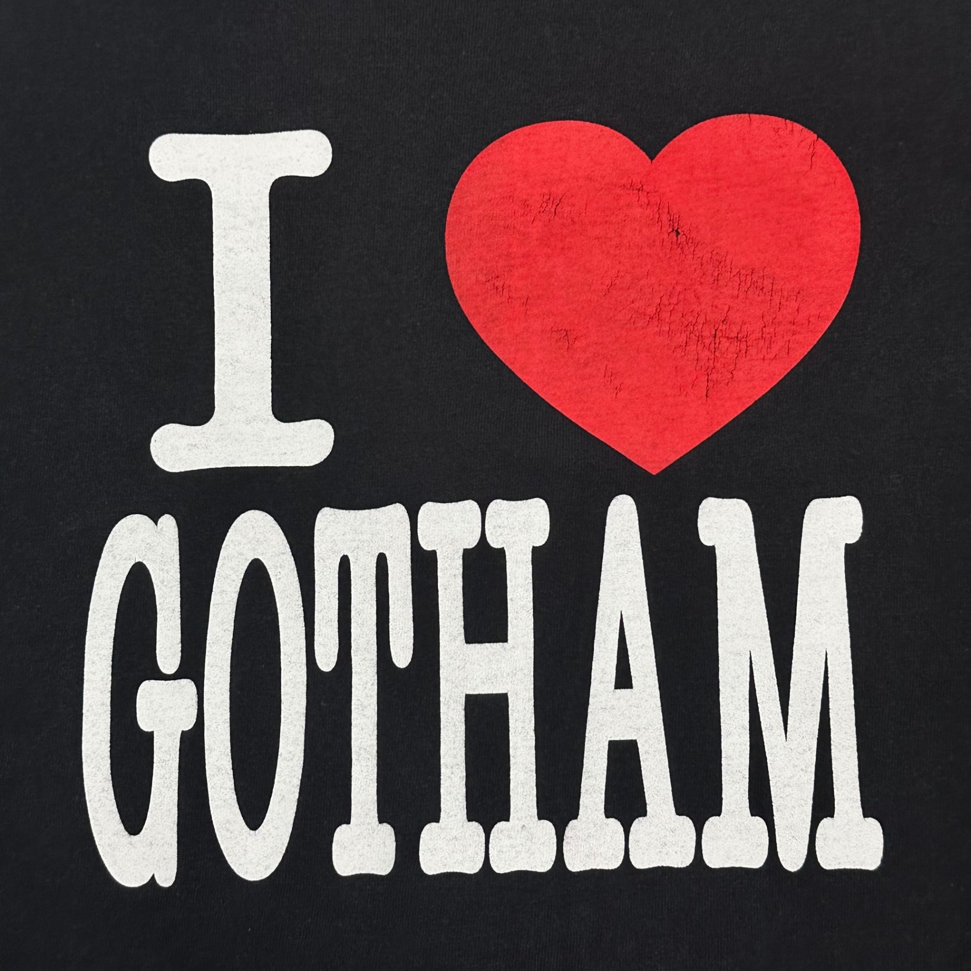 NUMBER (N)INE(ナンバーナイン) 2001AW ”MODERN AGE” I LOVE GOTHAM Tee モダンエイジ期 アイラブ ゴッサム Tシャツ 表記消(S程度) ブラック 00's