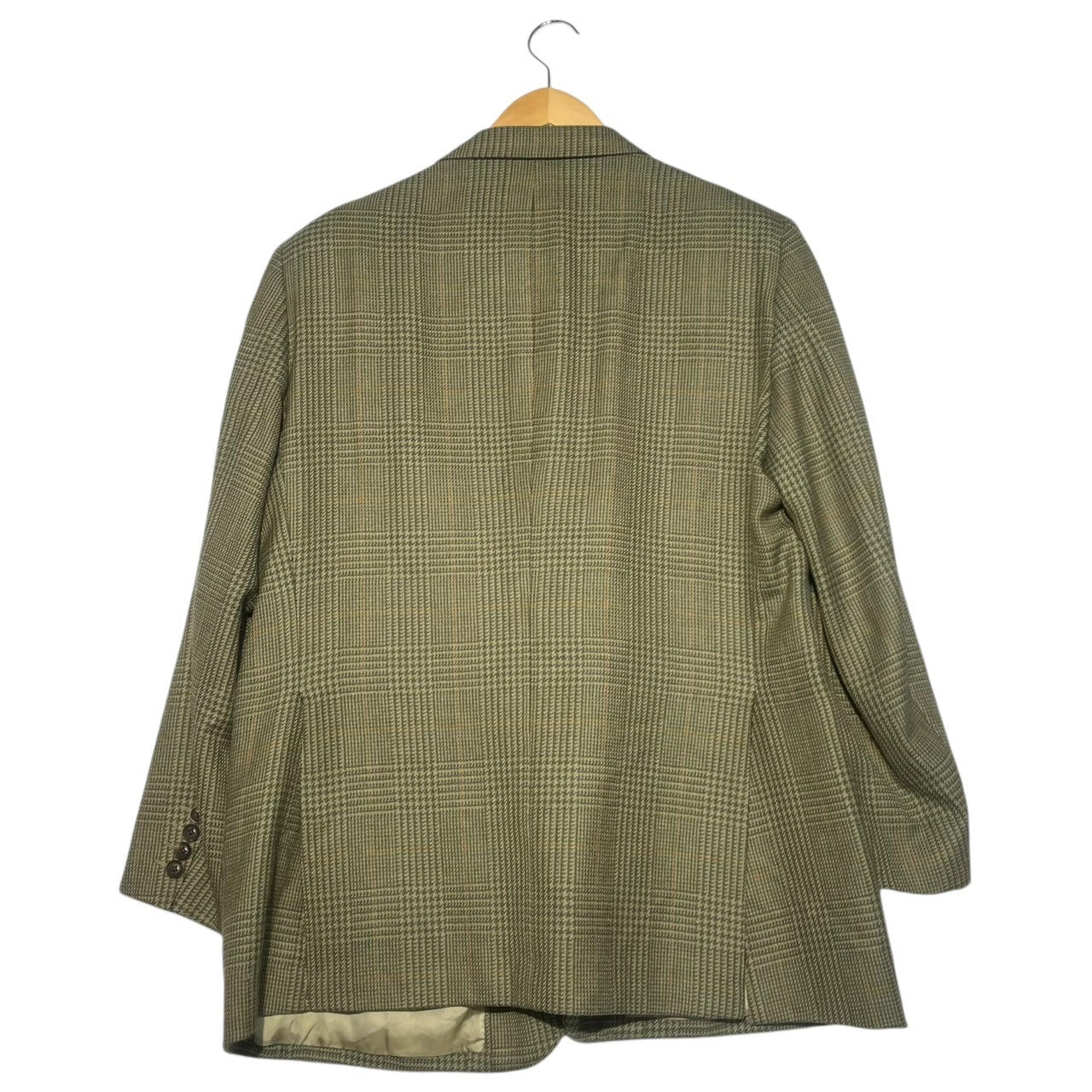 Burberrys(バーバリーズ) Vintage wool check 2B jacket ヴィンテージ ウール チェック2Bジャケット グリーン