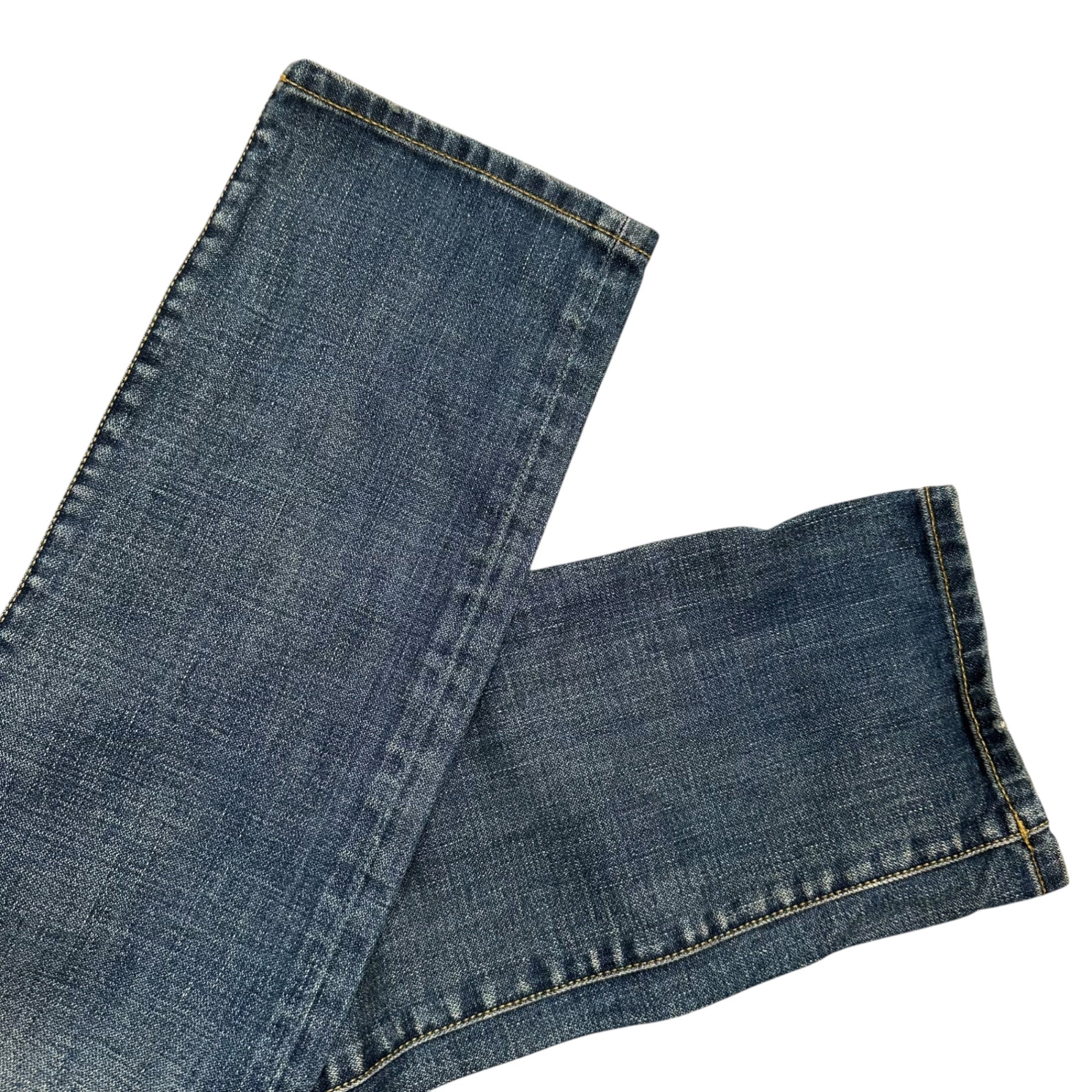 SAINT LAURENT PARIS (サンローランパリ) 13AW By Hedi Slimane Slim-Fit Denim Pants エディ期 ペンキ ダメージ 加工 スリム フィット デニム パンツ 325869 29 インディゴ スキニー