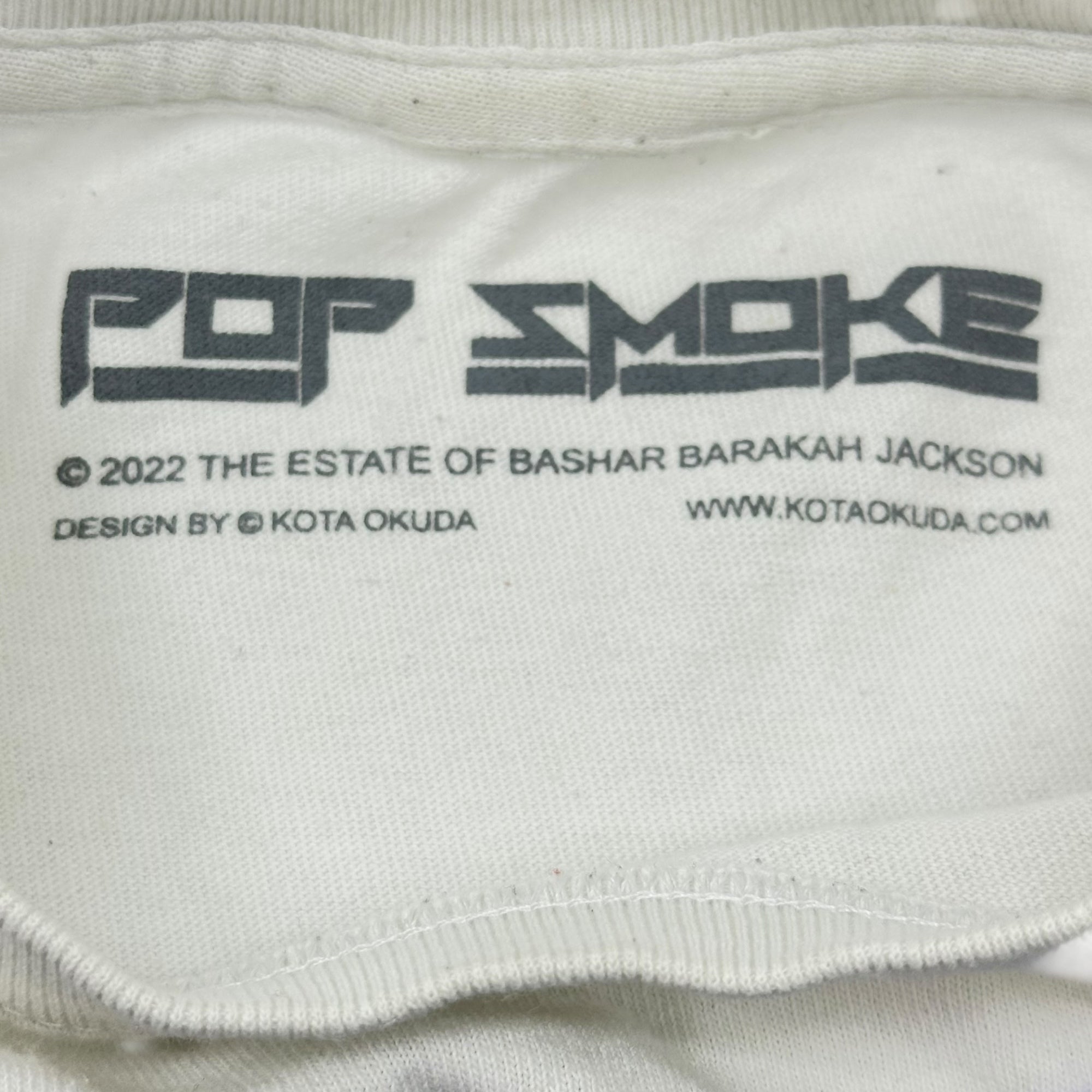 POP SMOKE(ポップ スモーク) Print T-Shirt プリント Tシャツ ホワイト
