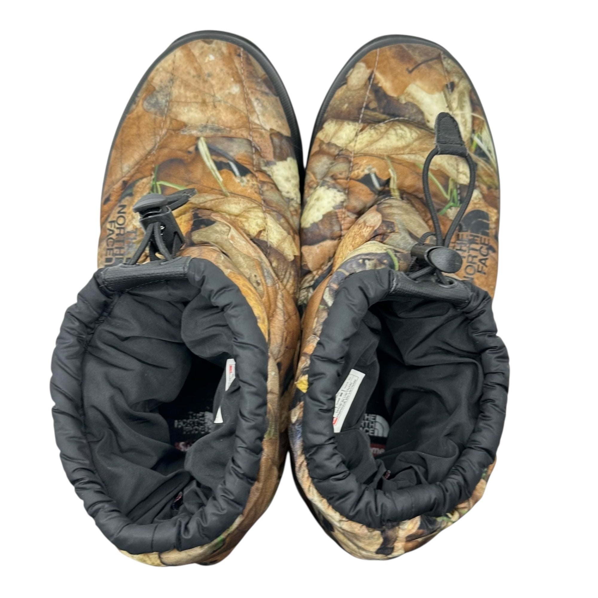 THE NORTH FACE×SUPREME(ノースフェイス×シュプリーム) 16AW Nuptse Bootie 'Leaves Print' ヌプシ ブーティ NF0A32Y1 26cm ブラウン ブーツ コラボ