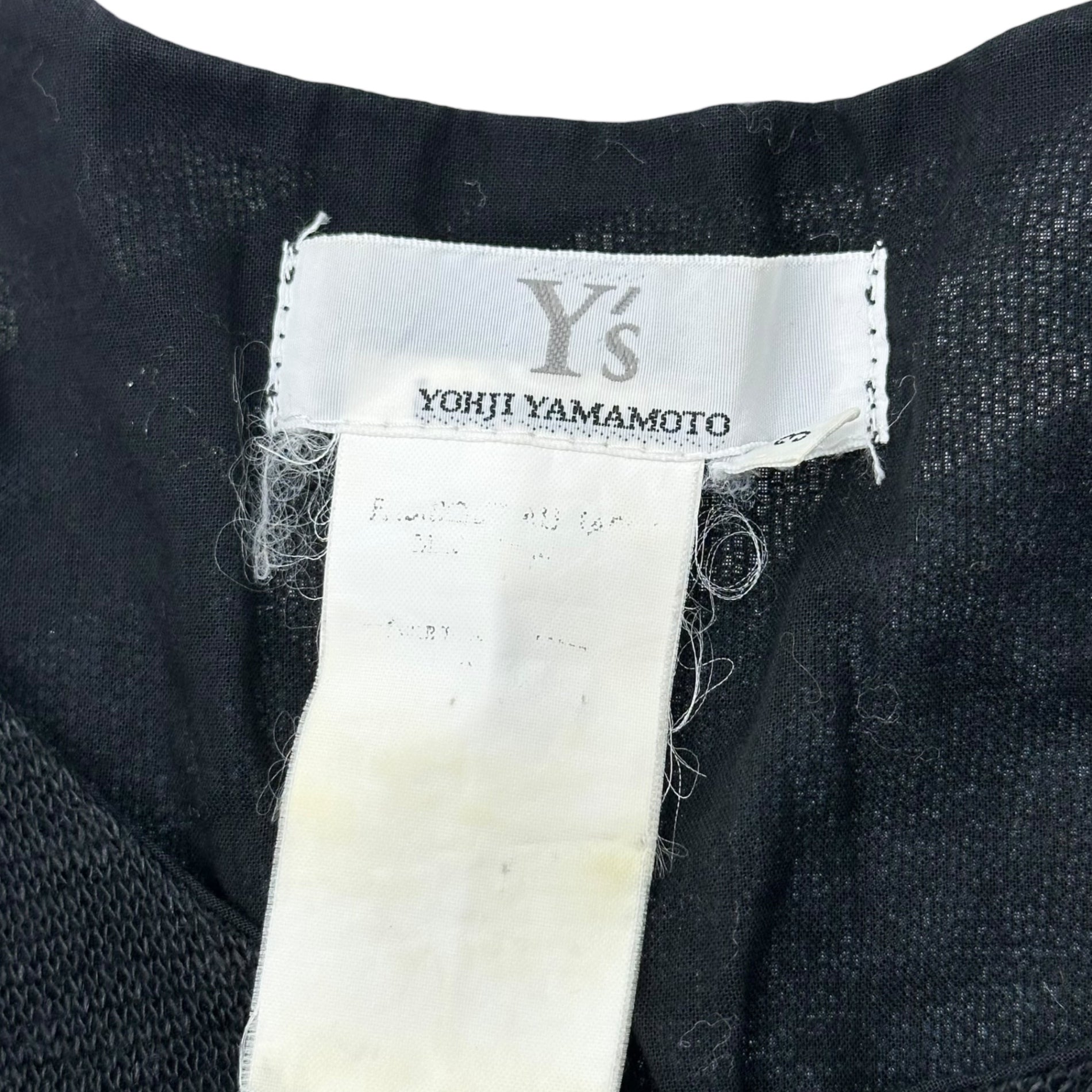 Y's(ワイズ) Layered Mesh Sleeveless T-Shirt レイヤード メッシュ ノースリーブ カットソー 3 ブラック リネン コットン