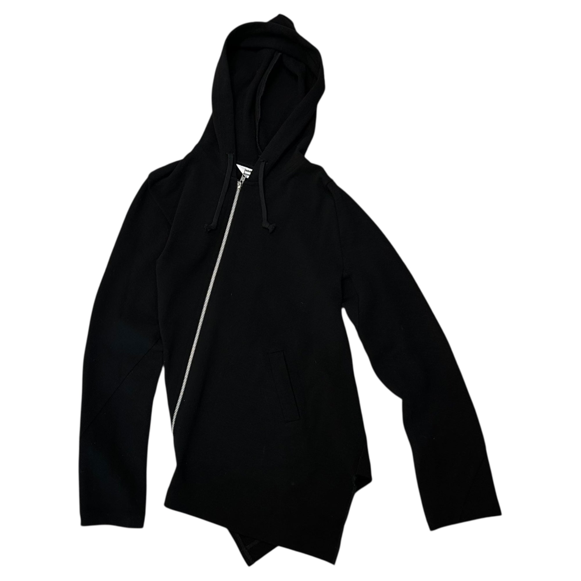COMME des GARCONS COMME des GARCONS(コムデギャルソンコムデギャルソン) 14AW Diagonal Zip Asymmetric Wool Parka 斜めジップ 変形 ウール パーカー RN-J030 M ブラック AD2014