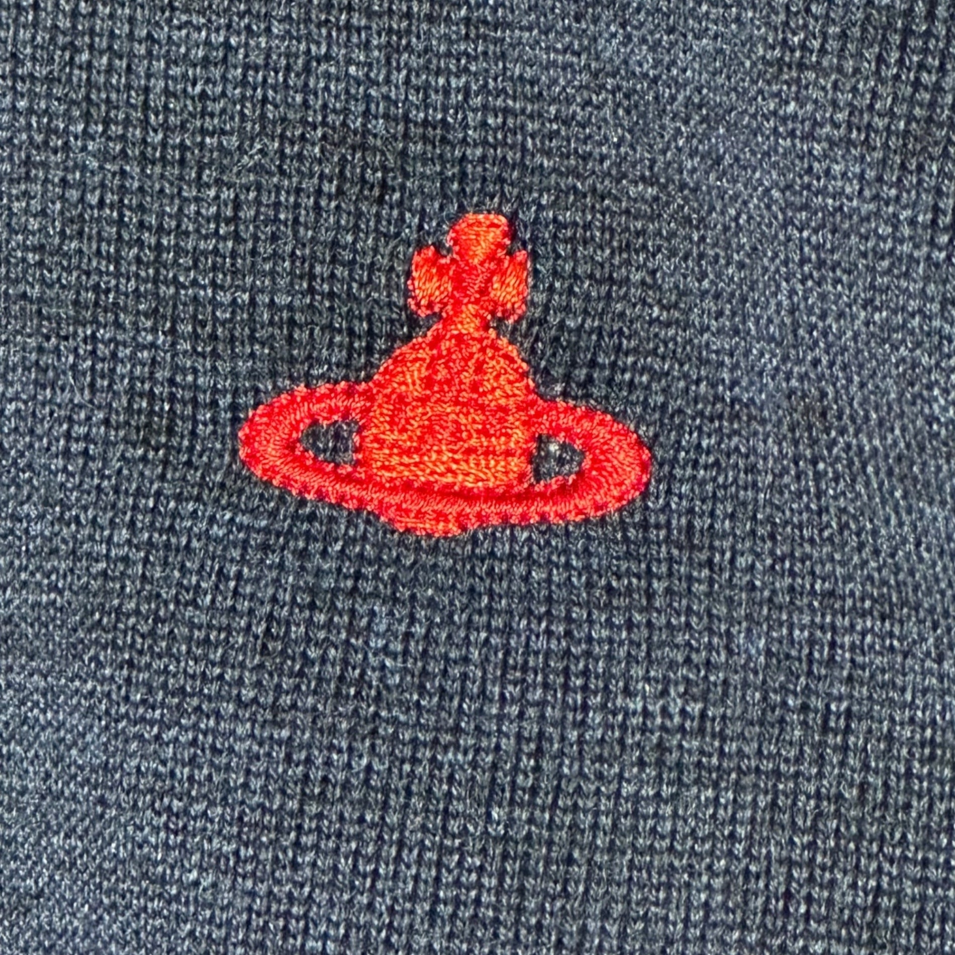 Vivienne Westwood RED LABEL(ヴィヴィアンウエストウッドレッドレーベル) Obrogo Crew Neck Wool Cardigan オーブロゴ クルーネック ウール カーディガン 16-03-152003 3 ネイビー
