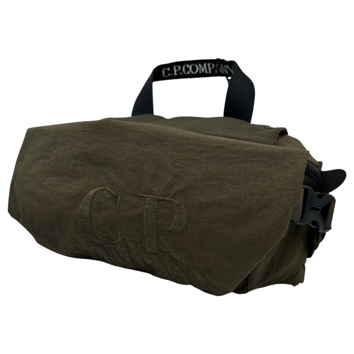 C.P.COMPANY(シーピーカンパニー) 2025SS  Plain Paper Touch Waistbag プレーン ペーパー タッチ ウエスト バッグ 18CMAC298A モスグリーン ボディ 斜め掛け ポーチ