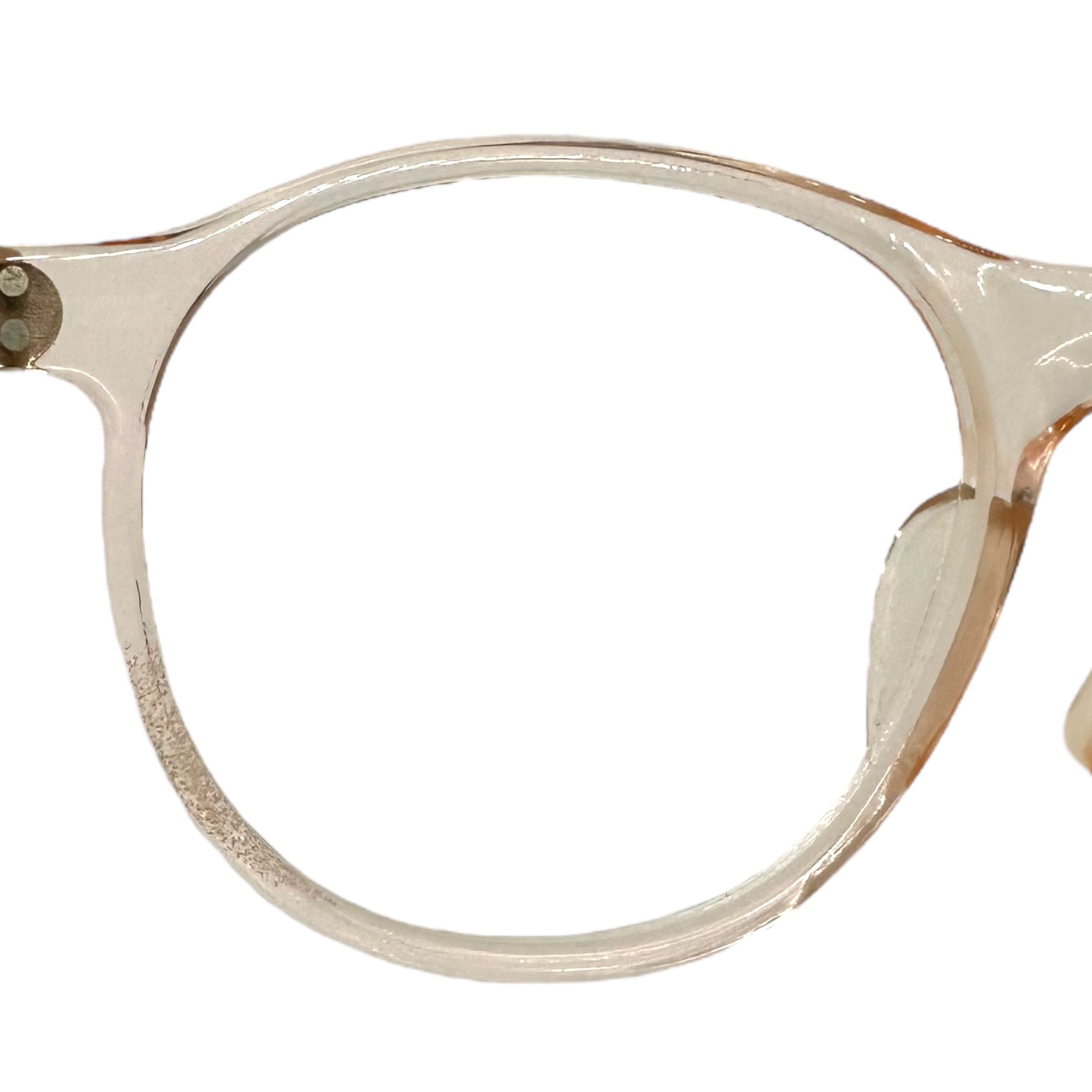 French Vintage(フランスヴィンテージ) 40's Wellington Celluloid Eyeglass Frames ウェリントン セルロイド メガネ フレーム ローズ 40年代 芯なし ジュラ地方 眼鏡 サングラス