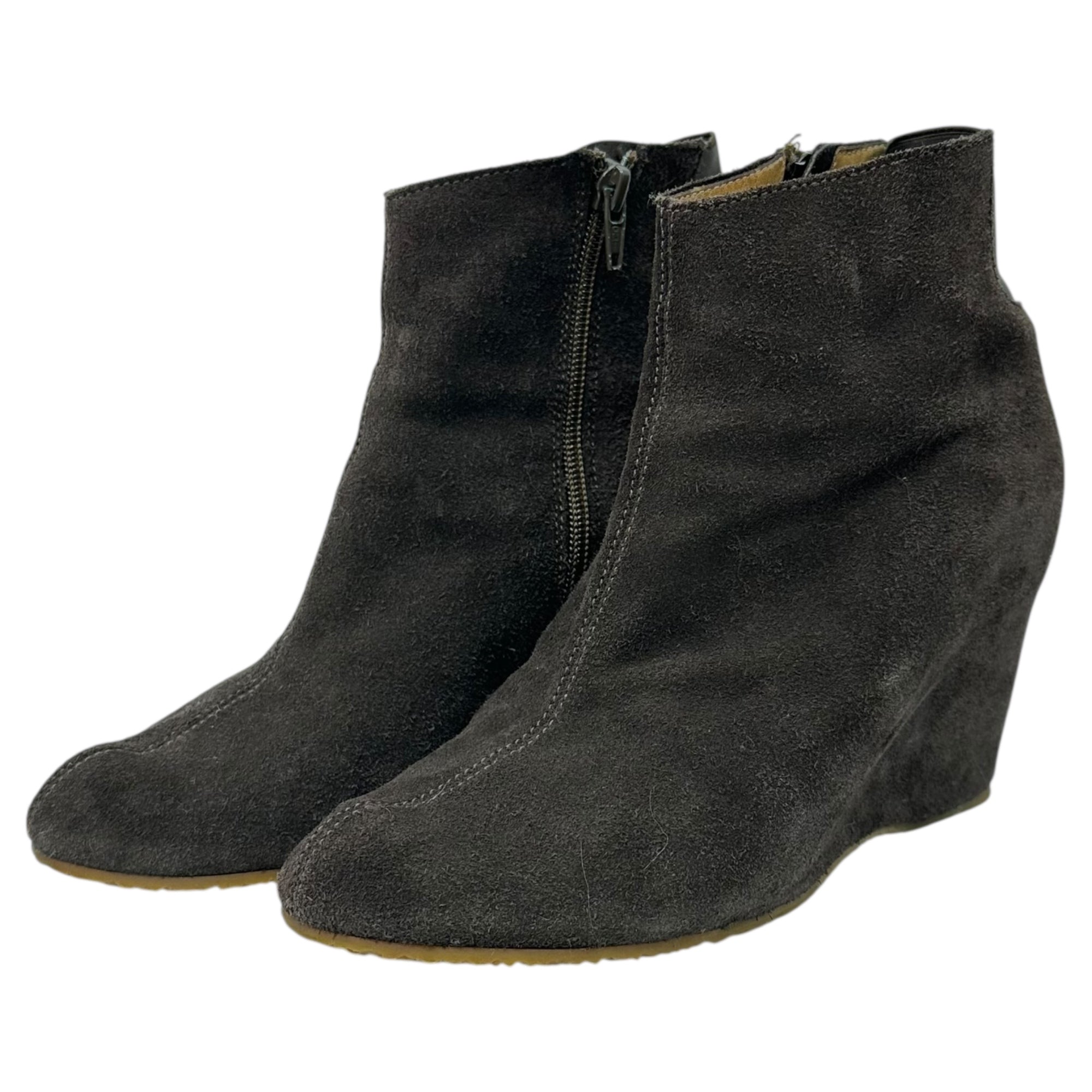 MM6 Maison Margiela(エムエムシックス) Wedge Sole Heel Suede Bootie ウェッジ ソール ヒール スウェード ブーティ 38(24cm程度) ブラウン ブーツ