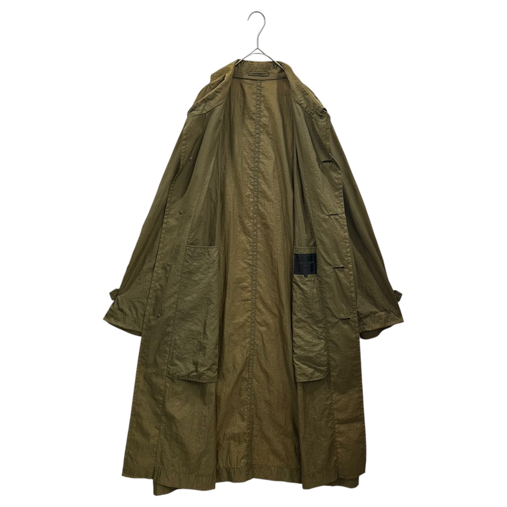 COMME des GARCONS HOMME(コムデギャルソンオム) 1984SS-88SS Stand-up Collar Nylon Coat ステンカラー ナイロン コート HC-020030 M オリーブ 80's 80年代 アーカイブ