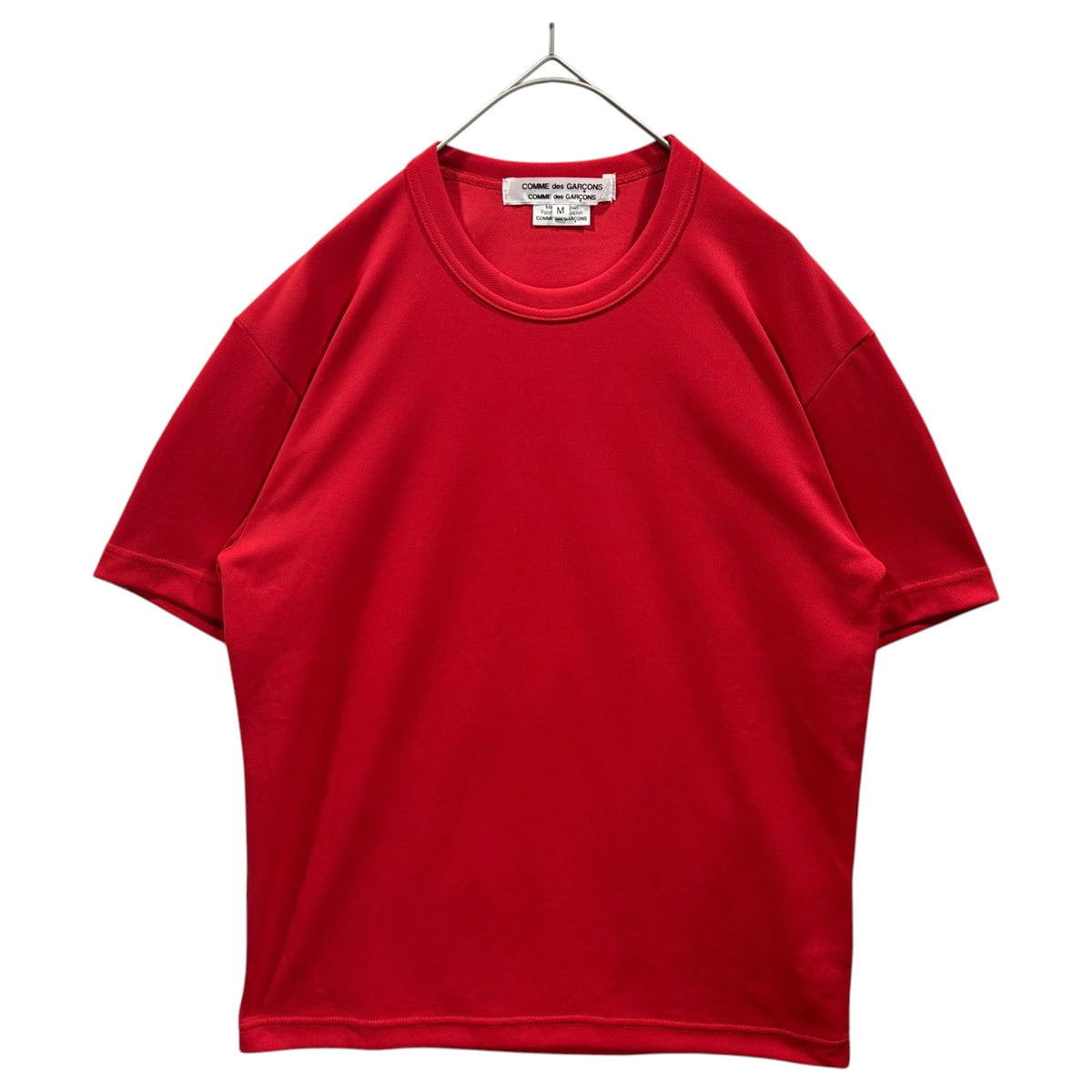 COMME des GARCONS COMME des GARCONS(コムデギャルソンコムデギャルソン) 2025AW Polyester Tee ポリエステル Tシャツ RO-T024 M レッド AD2025