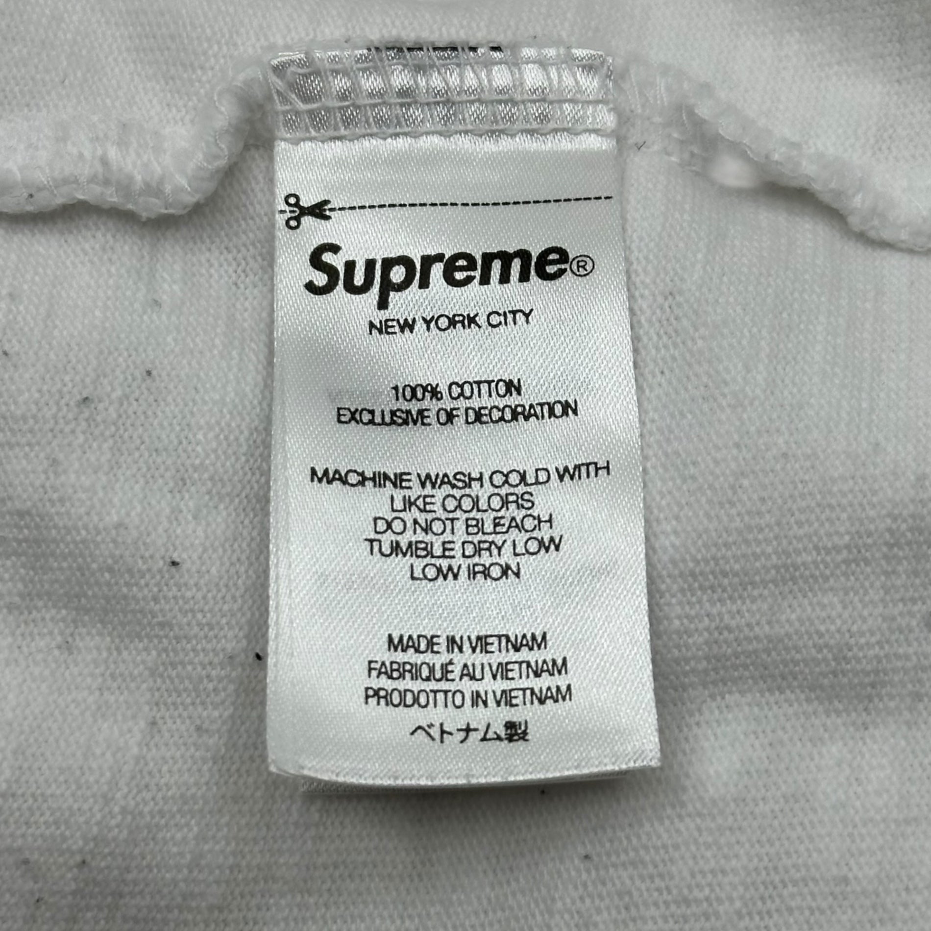 SUPREME(シュプリーム) S/S Pocket Tee 半袖 ロゴ ポケット Tシャツ L ホワイト