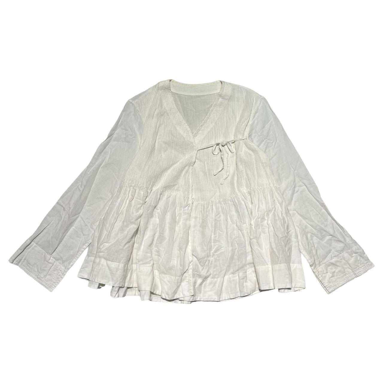 nest Robe(ネストローブ) 19ss Khadi cotton pintuck blouse カディコットン ピンタック ブラウス 01192-1135 FREE ホワイト