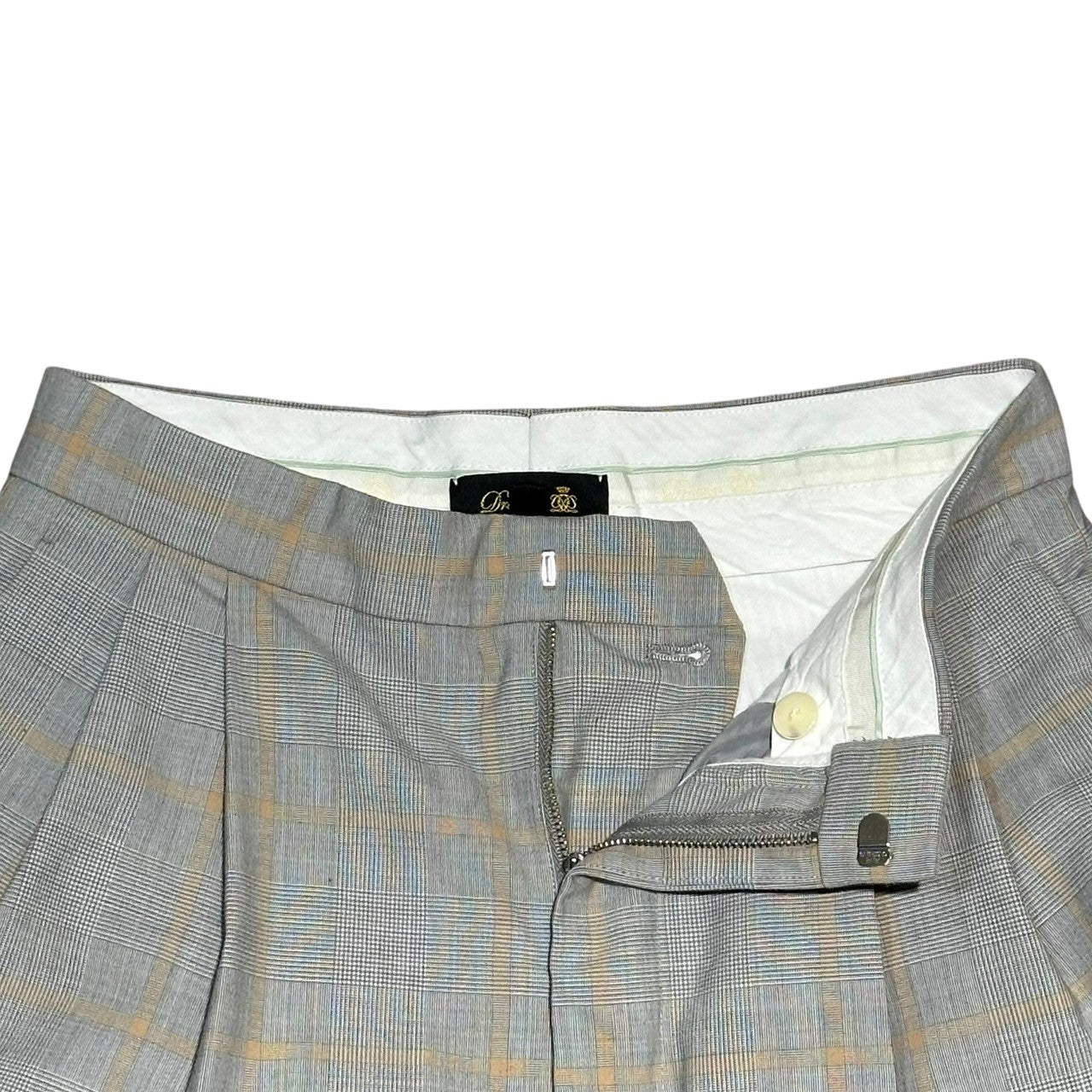Drawer(ドゥロワー) D MS2 P/W GLNCHK TUCK PT グレンチェック タック パンツ 6515-236-1101 36(S程度) グレー