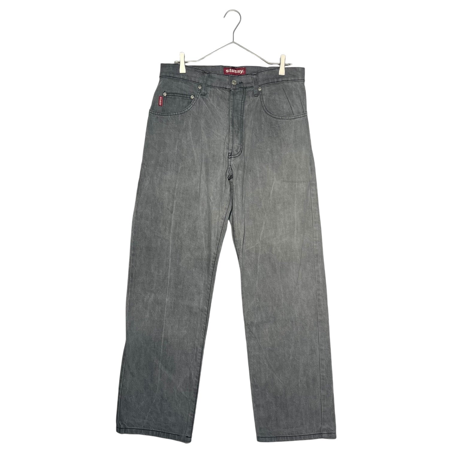 STUSSY(ステューシー) 90's ~ 00's tapered gray denim pants テーパード グレー デニム パンツ 32 グレー USA製