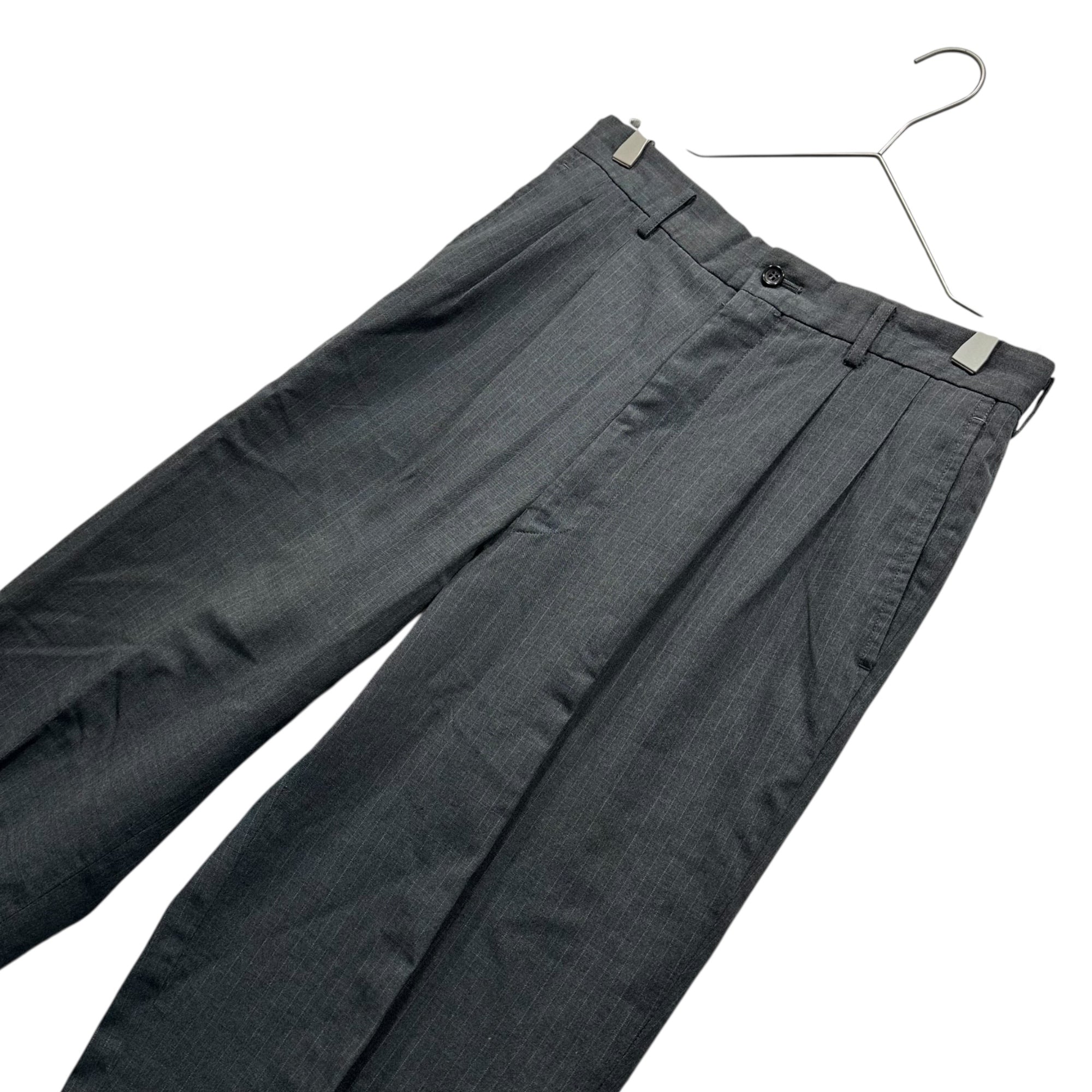 COMME des GARCONS HOMME DEUX(コムデギャルソンオムドゥ) 96SS Vintage Wide Stripe Slacks ヴィンテージ ワイド ストライプ スラックス DP-61014L L グレー AD1996