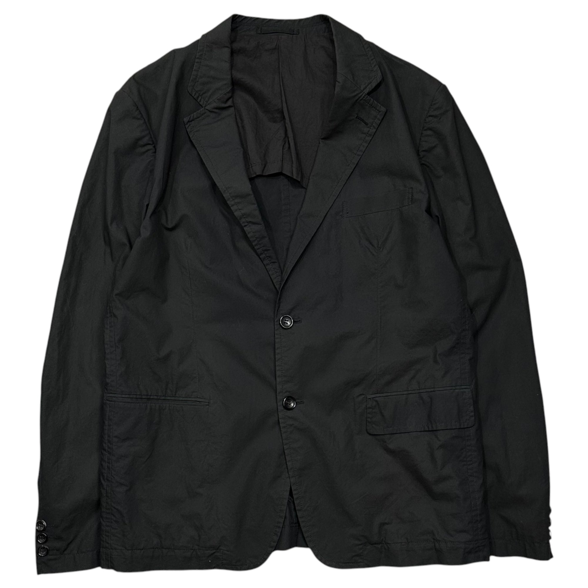 COMME des GARCONS HOMME(コムデギャルソンオム) 2010's Cotton Basic Tailored Jacket コットン ベーシック テーラード ジャケット HE-J133 L ブラック AD2009