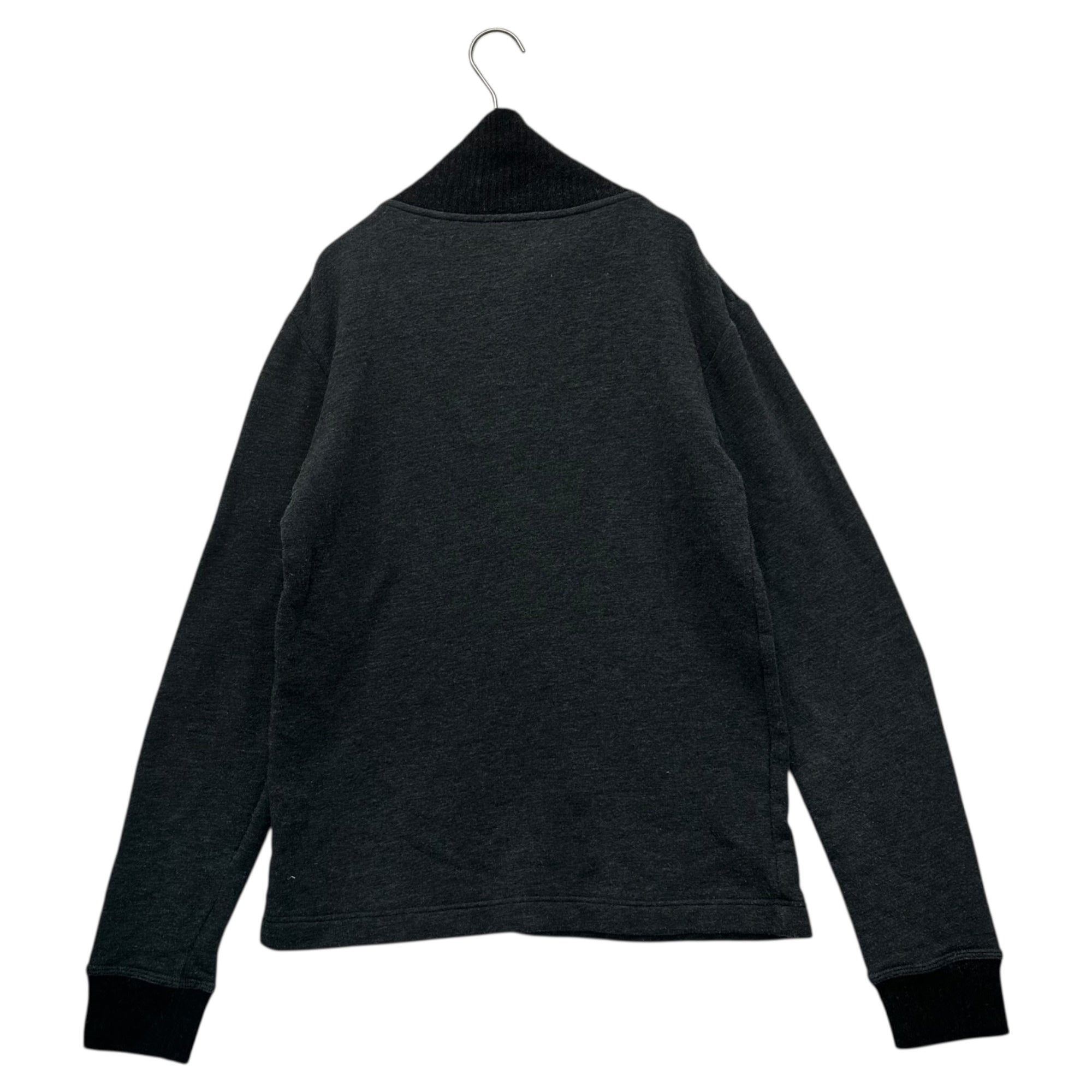 MARITHE FRANCOIS GIRBAUD(マリテフランソワジルボー) 00’s One-Button Shawl Collar Sweatshirt ワンボタン ショールカラー スウェット M7-6682 M グレー Y2K