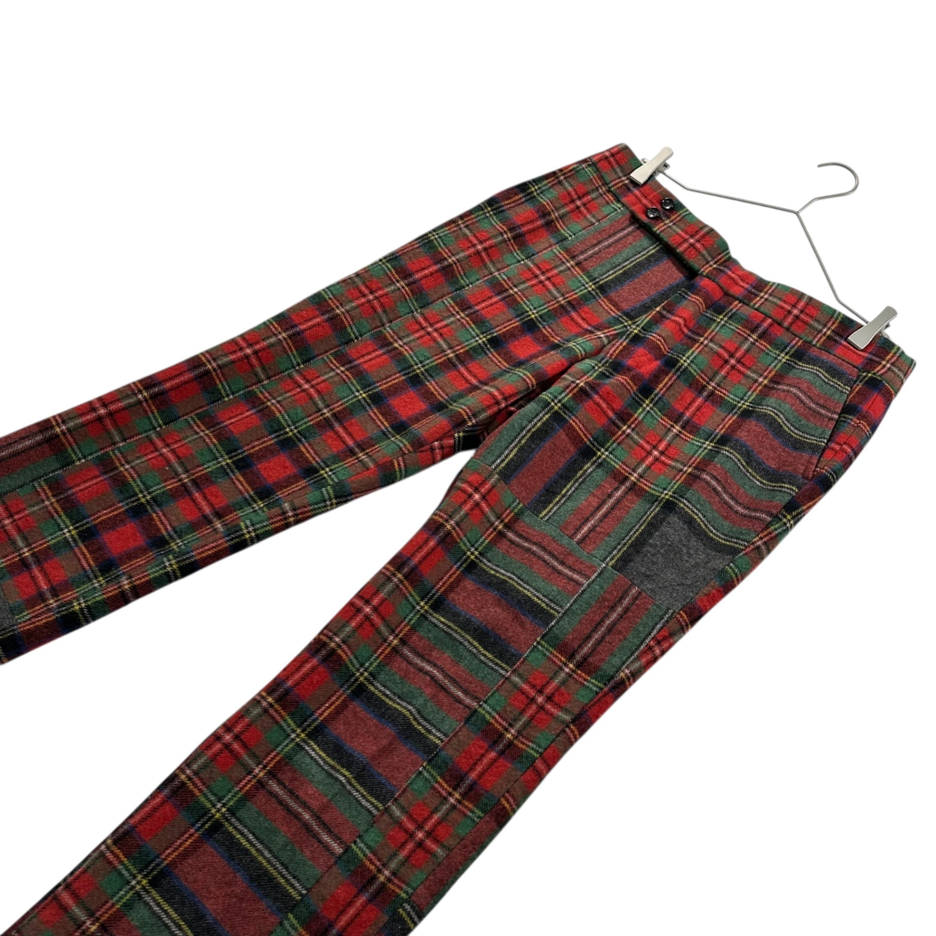 COMME des GARCONS(コムデギャルソン) 03AW Wool tartan check trousers ウール タータンチェック パンツ GK-P035 L レッド AD2003 男性着用可能