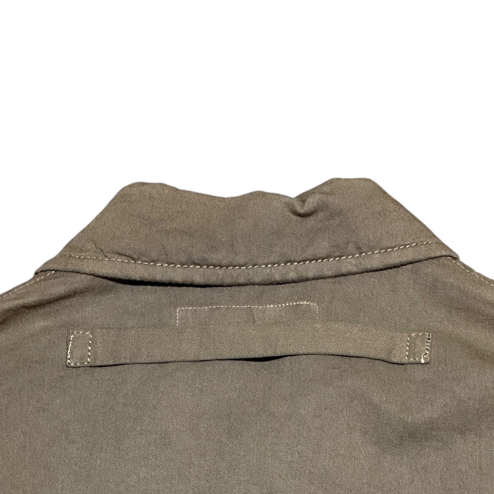 COMME des GARCONS SHIRT(コムデギャルソンシャツ) 00's Product-dyed hook-button round collar short-length military-style jacket  製品染め フックボタン 丸襟 ショートレングス ミリタリー テイスト ジャケット S15107 S カーキ