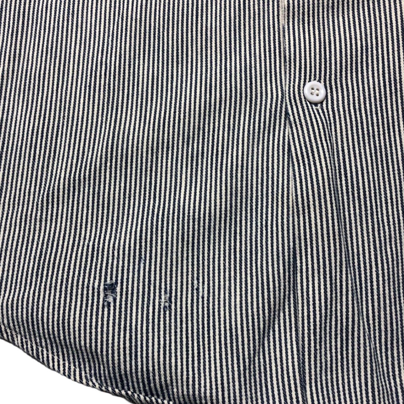 LEE(リー) 60’s ～ 70s hickory work shirt ヒッコリー ワーク シャツ Large Medium ブルー×ホワイト USA製 60年代～70年代