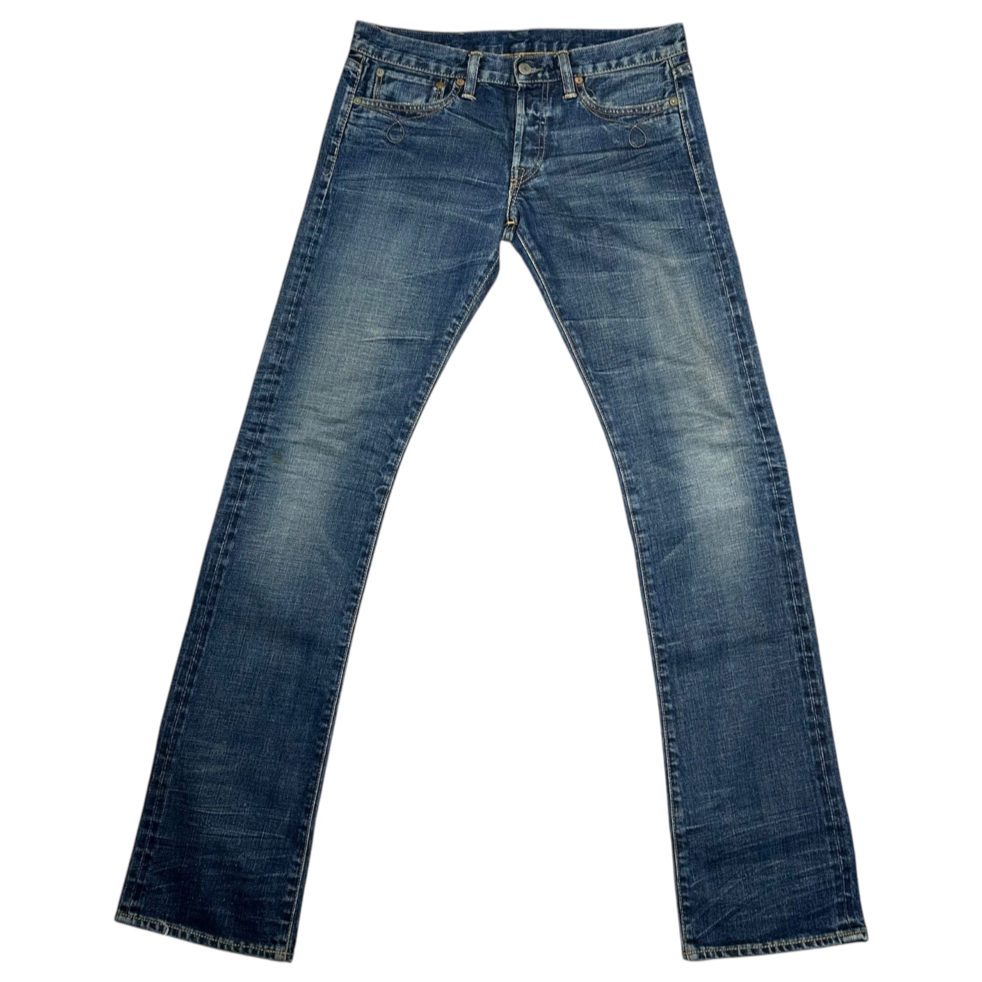 RRL(ダブルアールエル) Slim Straight Denim Pants スリム ストレート デニム パンツ W28 インディゴ
