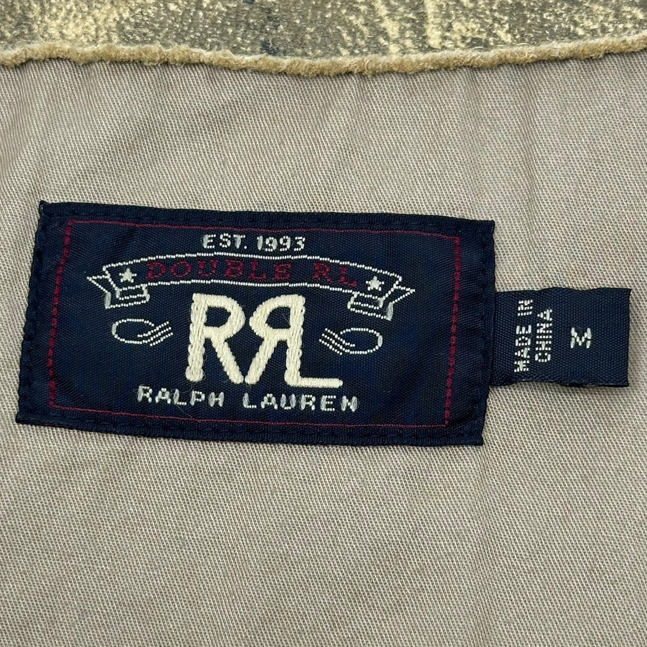 RRL(ダブルアールエル) 00's Vintage finish Back blanket Deer skin  Leather Western vest ヴィンテージ加工 裏ブランケット ディアスキン  レザー ウエスタンベスト M アイボリー