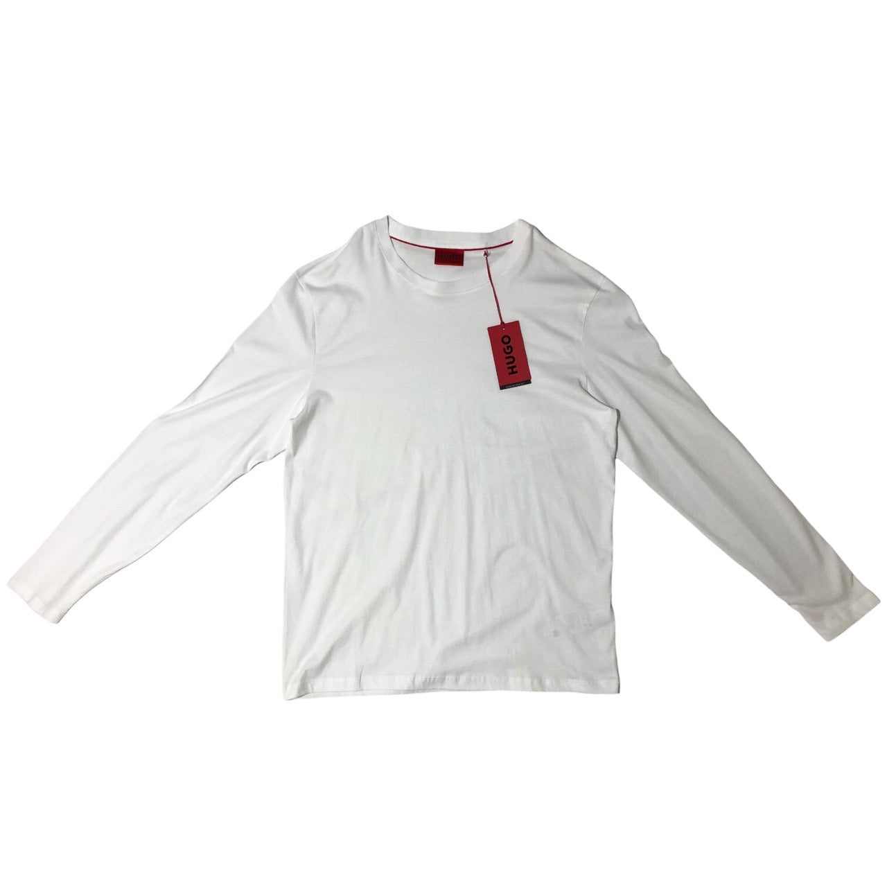 HUGO BOSS(ヒューゴボス) ロングスリーブTシャツ コットンジャージー ロゴプリント/ロゴ長袖Tシャツ 4021406673212 M ホワイト