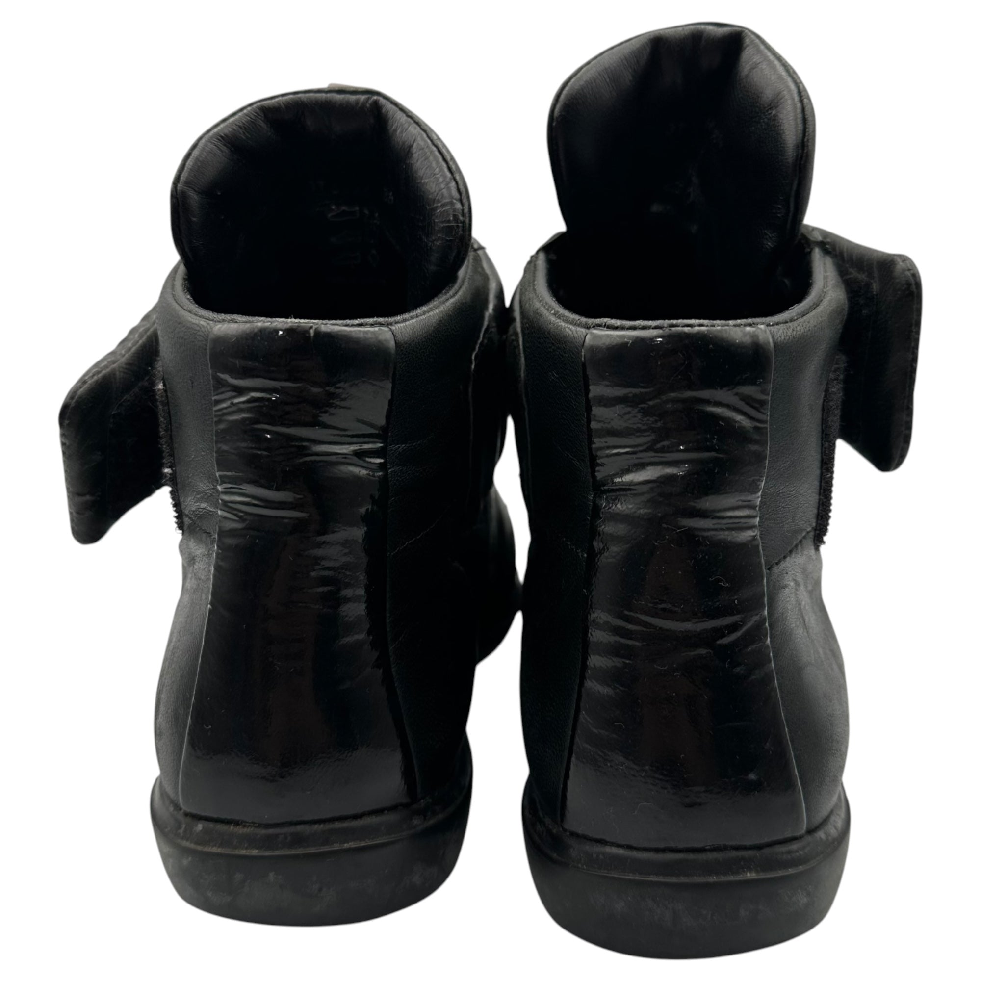PRADA SPORT(プラダスポーツ) High-Top Leather Sneakers ベルクロ ハイカット レザー スニーカー 3T 5466 38 1/2(25cm程度) ブラック
