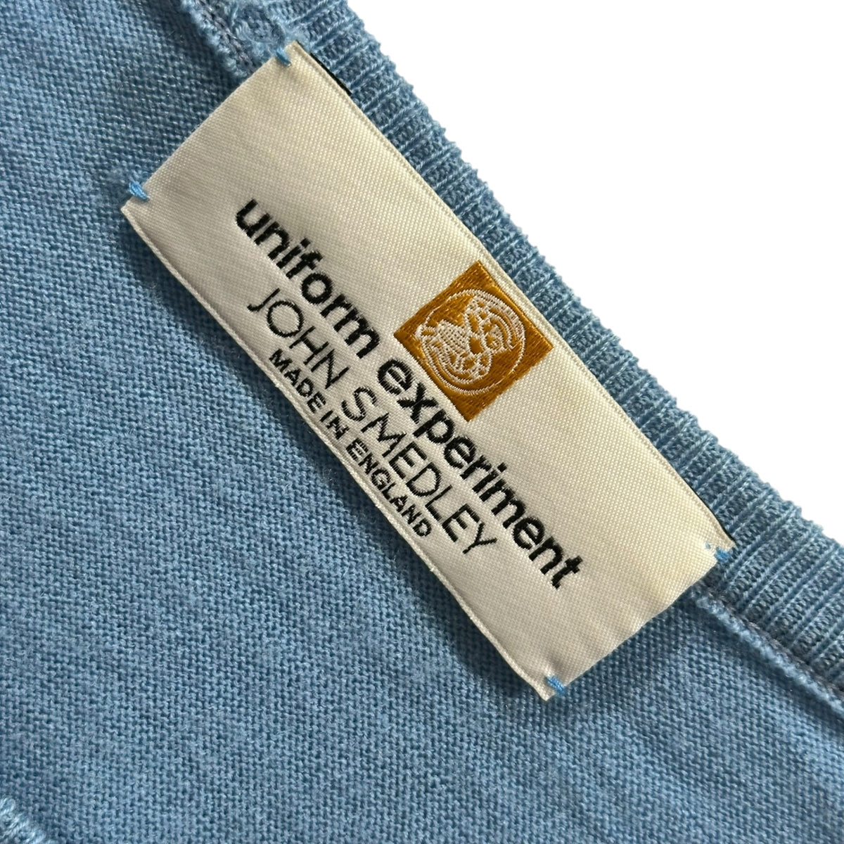 JOHN SMEDLEY×uniform experiment(ジョンスメドレー×ユニフォームエクスペリメント) CREW NECK KNIT クルーネック ニット UE-134142 2 スカイブルー