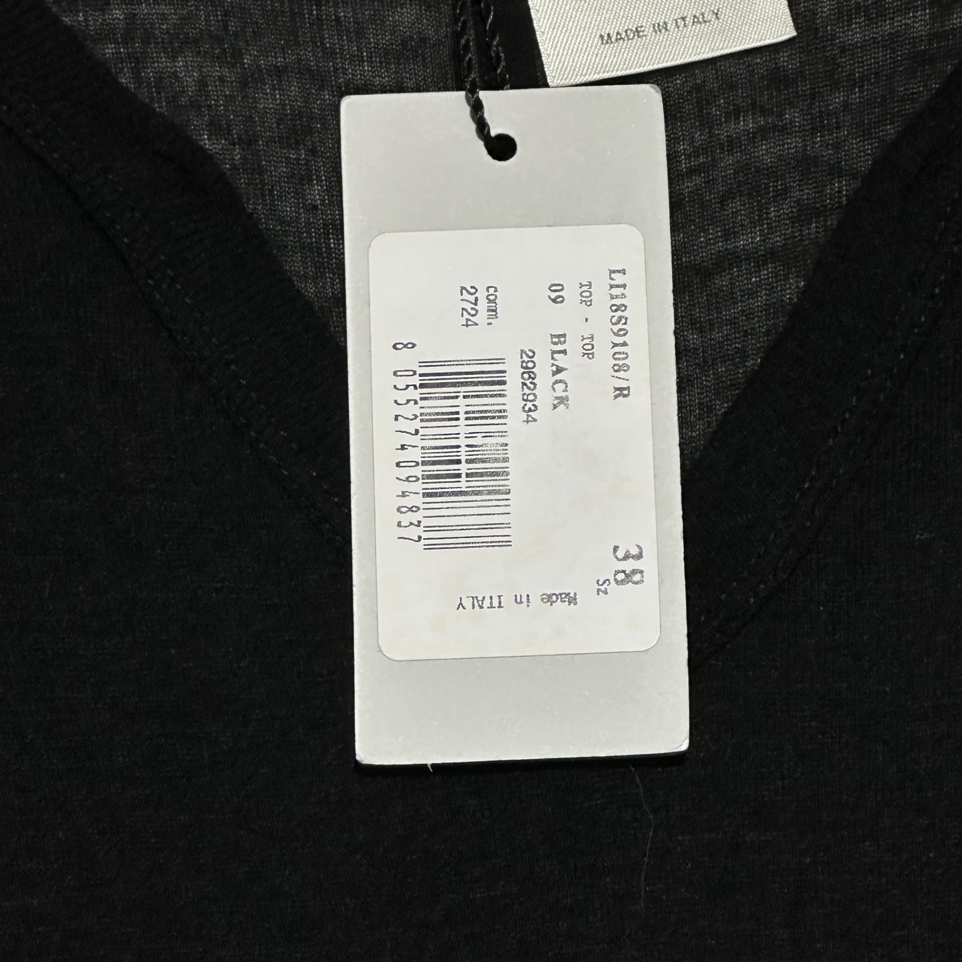 Rick Owens(リックオウエンス) 18SS Deep V-Neck Sheer Super Long Sleeve Knit Top 深 Vネック シアー スーパーロング スリーブ カットソー LI18S9108-R 38(M程度) ブラック LILIES