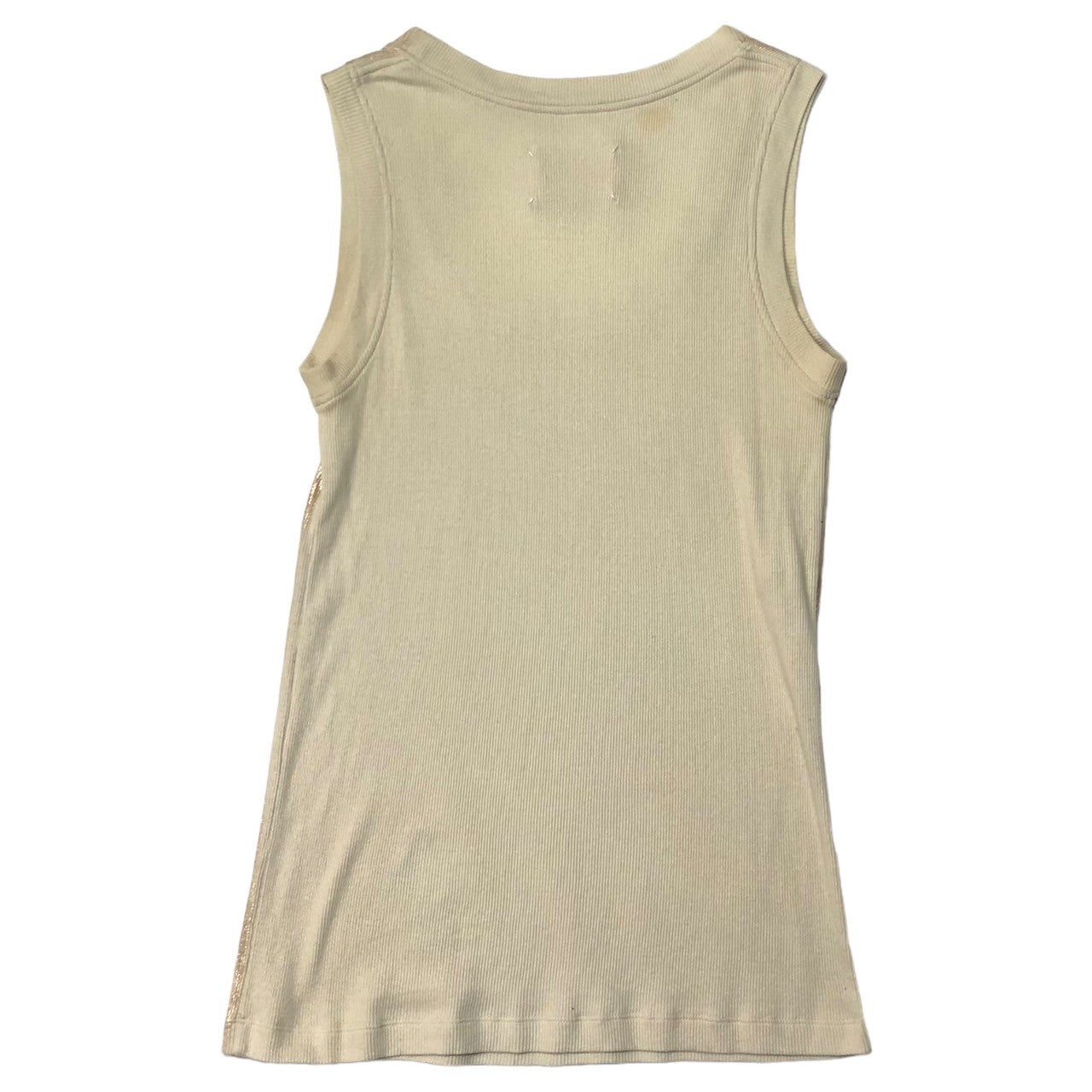 MAISON MARGIELA 1(メゾンマルジェラ) 13SS glitter print tank top  ラメプリント加工タンクトップ/ノースリーブ S51NC0294 38(Mサイズ程度) ゴールド×ベージュ